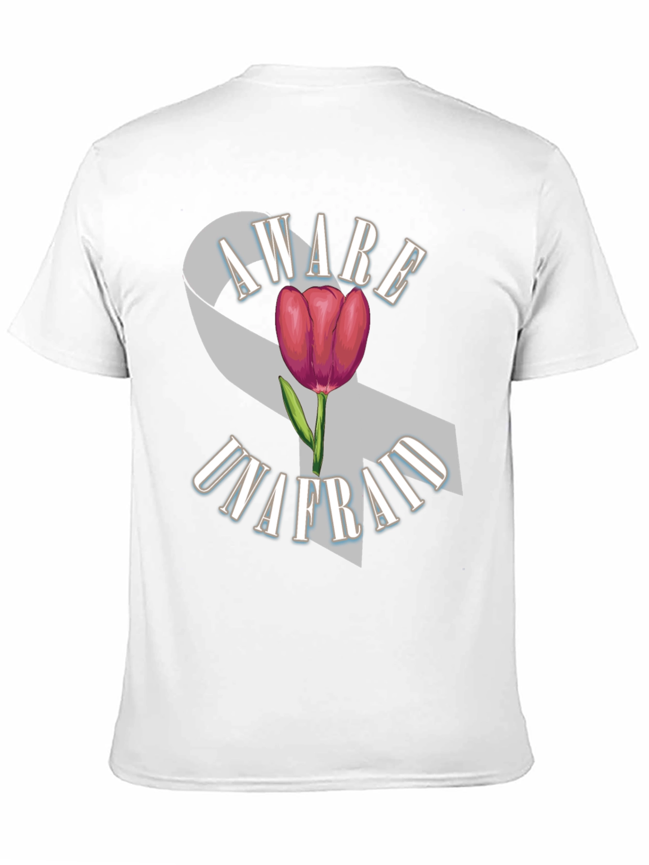 Aware Unafraid Ribbon & Tulip T-Shirt