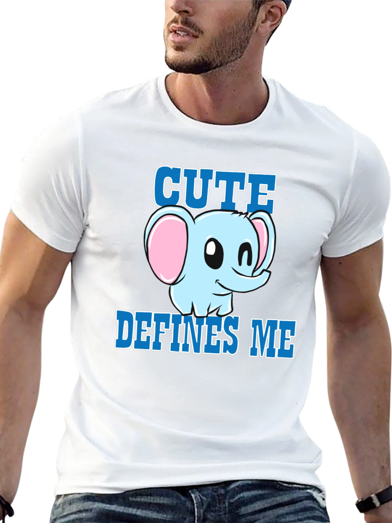 Cute Defines Me Elephant Graphic T-Shirt