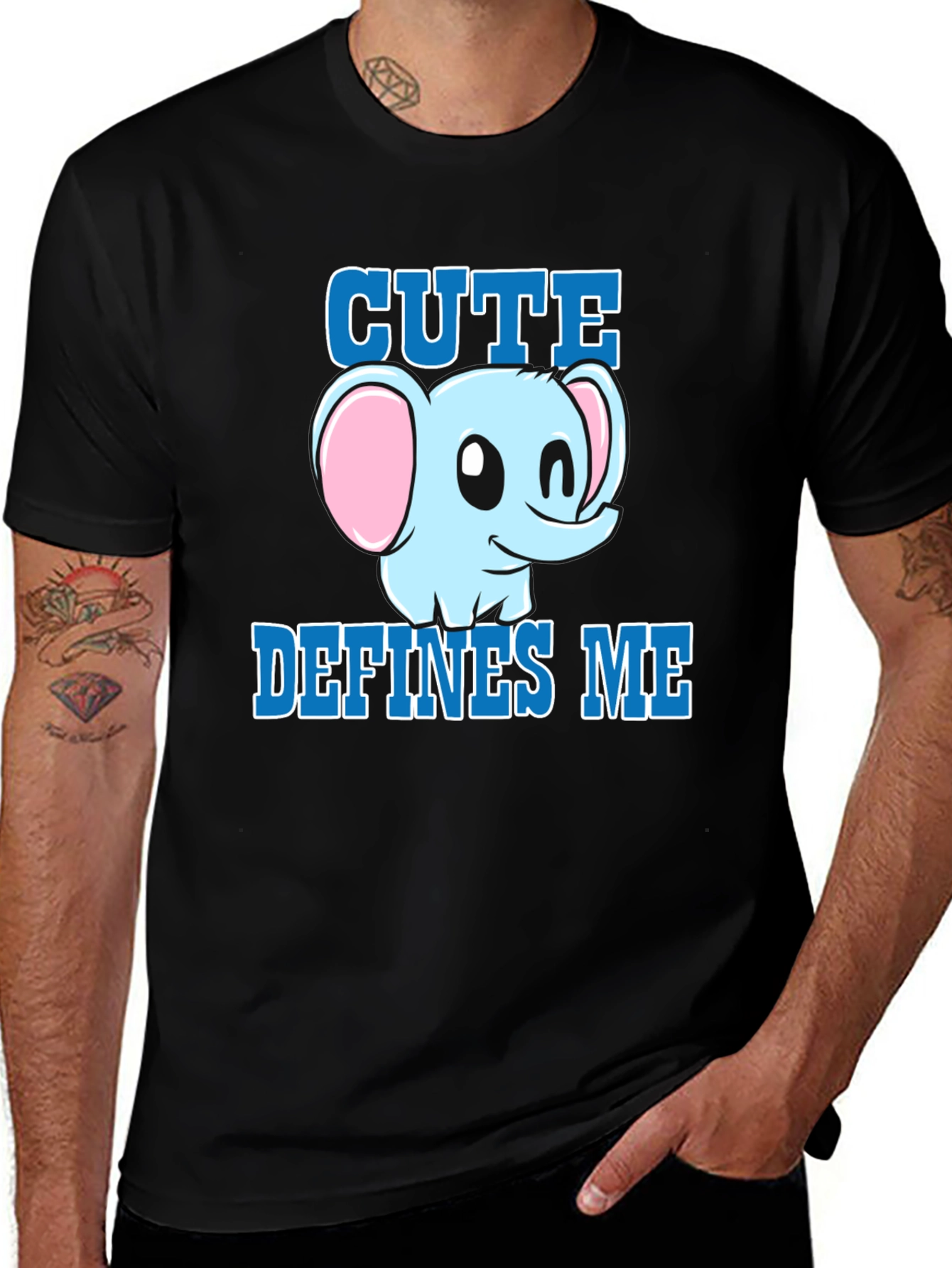 Cute Defines Me Elephant Graphic T-Shirt