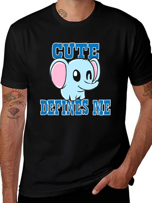 Cute Defines Me Elephant Graphic T-Shirt