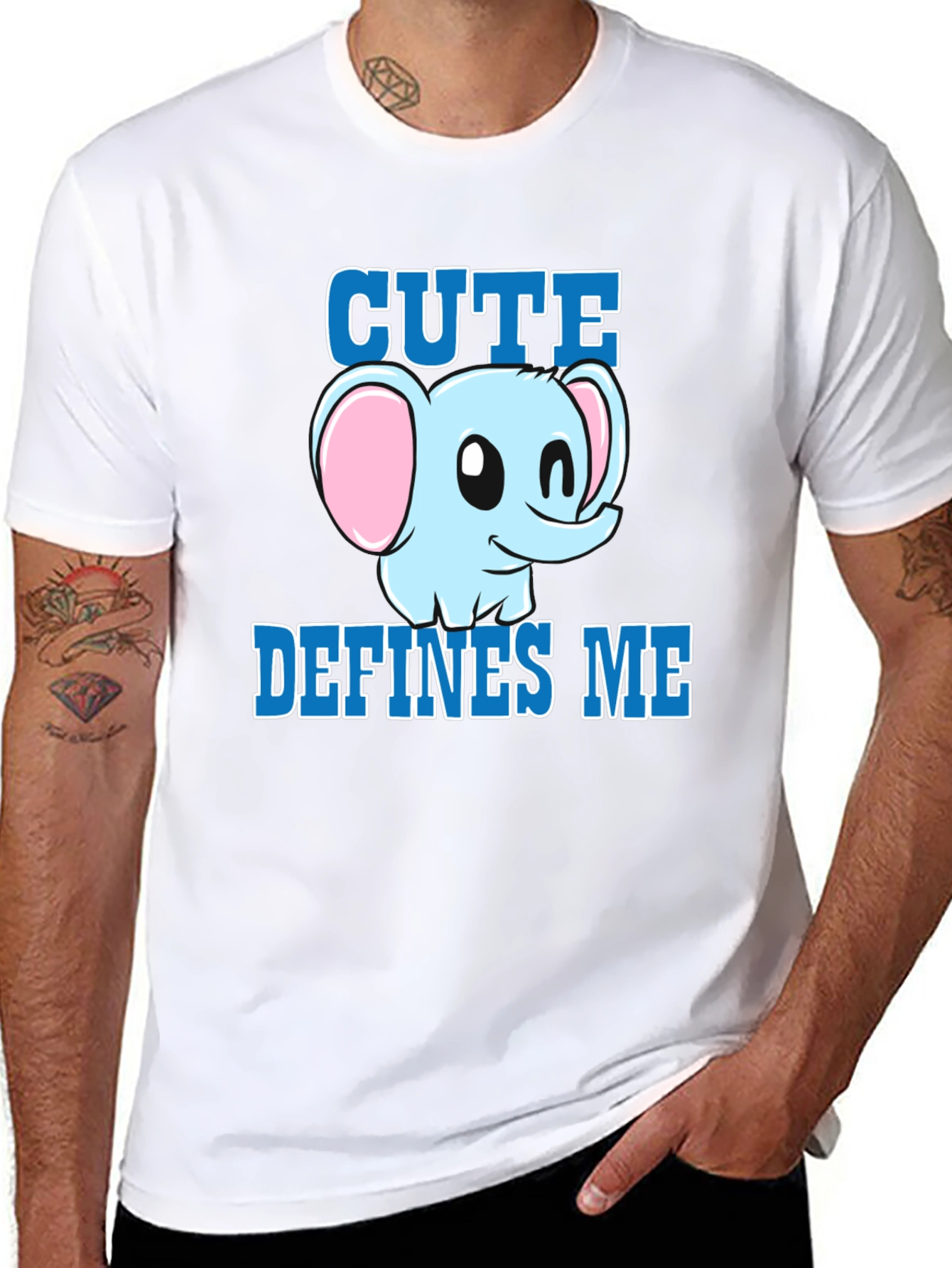 Cute Defines Me Elephant Graphic T-Shirt