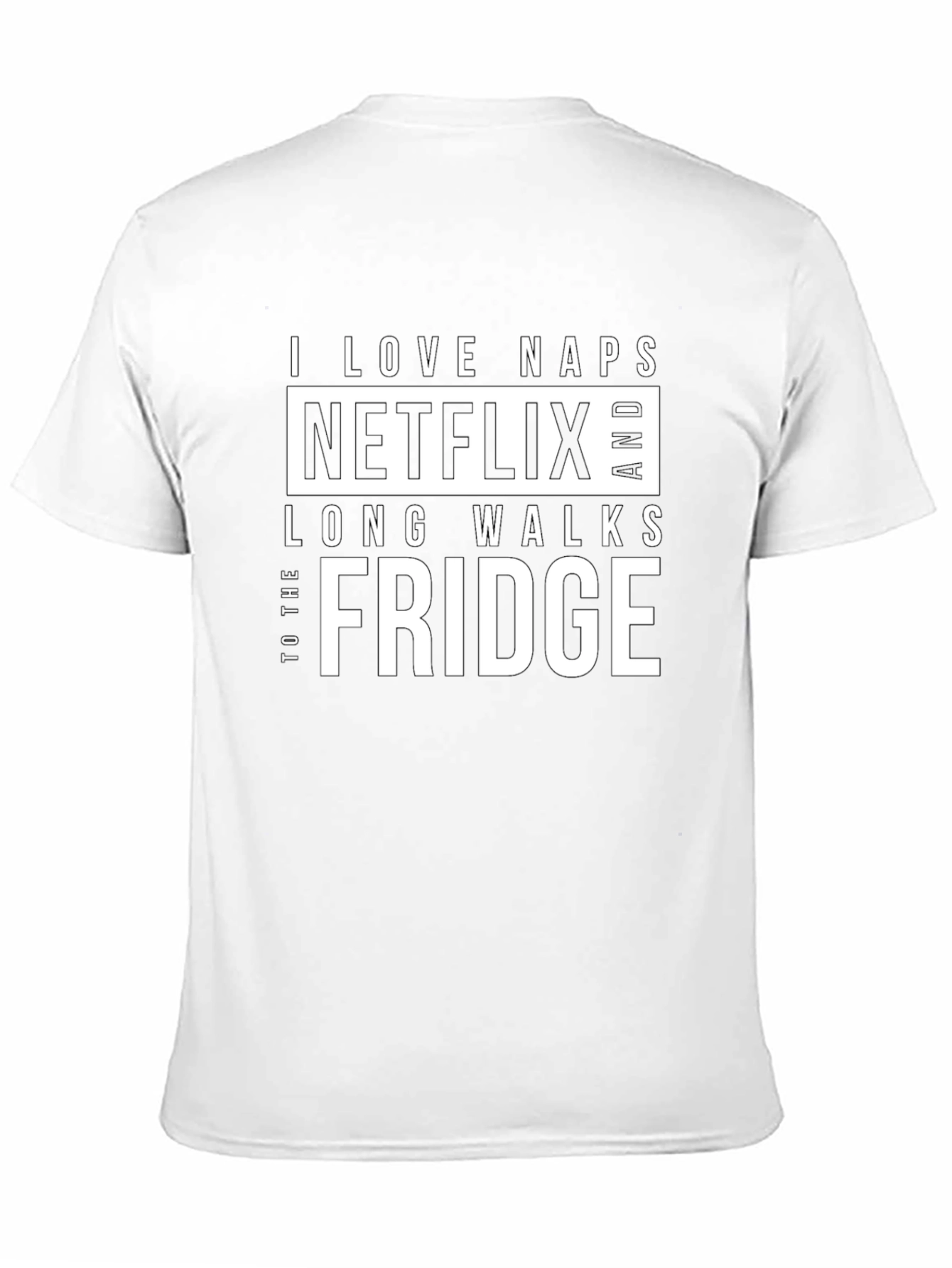 Funny I Love Naps Netflix Fridge Black T-Shirt