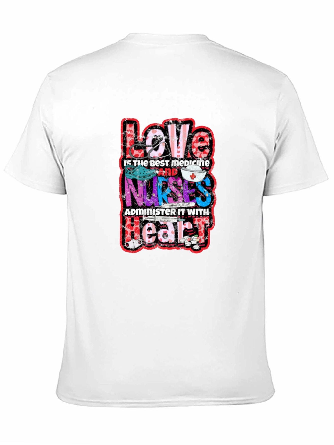 Love Nurses T-Shirt - Best Medicine Heart Tee