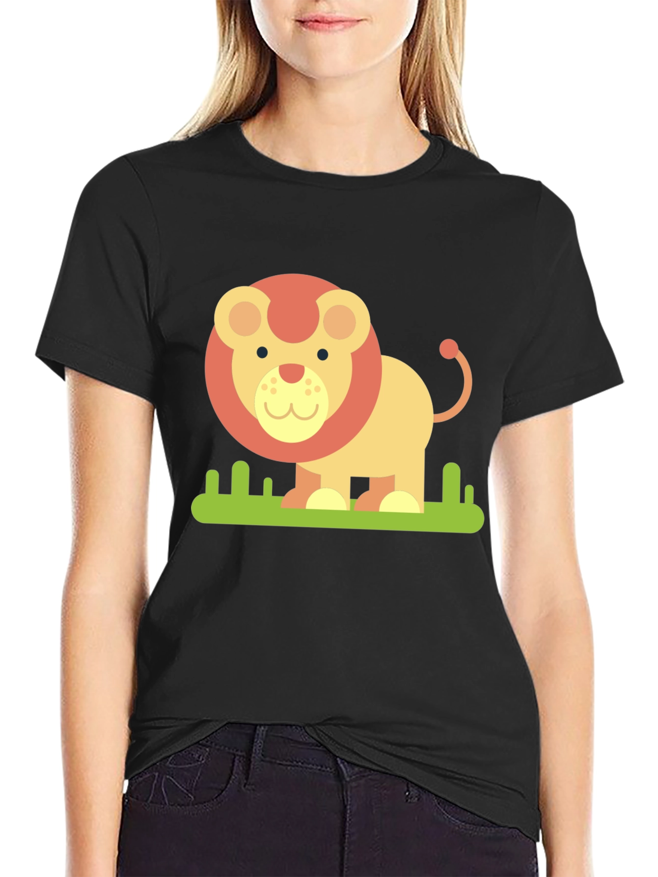 Lion Graphic Tee - Stylish Black T-Shirt