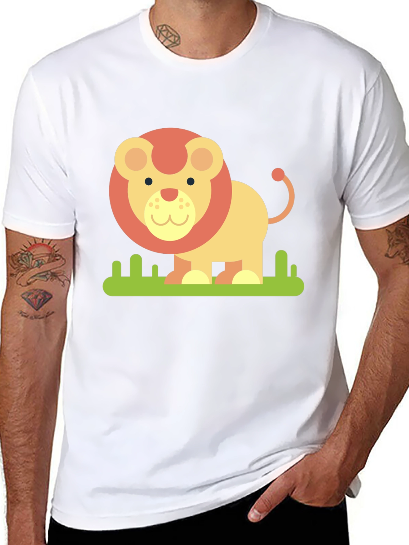 Lion Graphic Tee - Stylish Black T-Shirt
