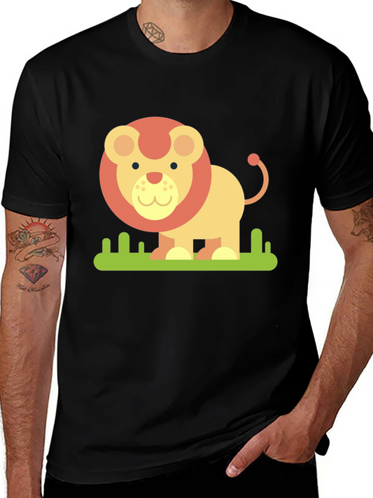 Lion Graphic Tee - Stylish Black T-Shirt