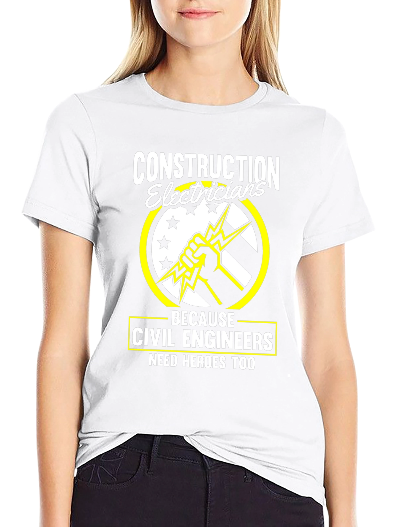 Construction Electricians Civil Engineers Hero Tee