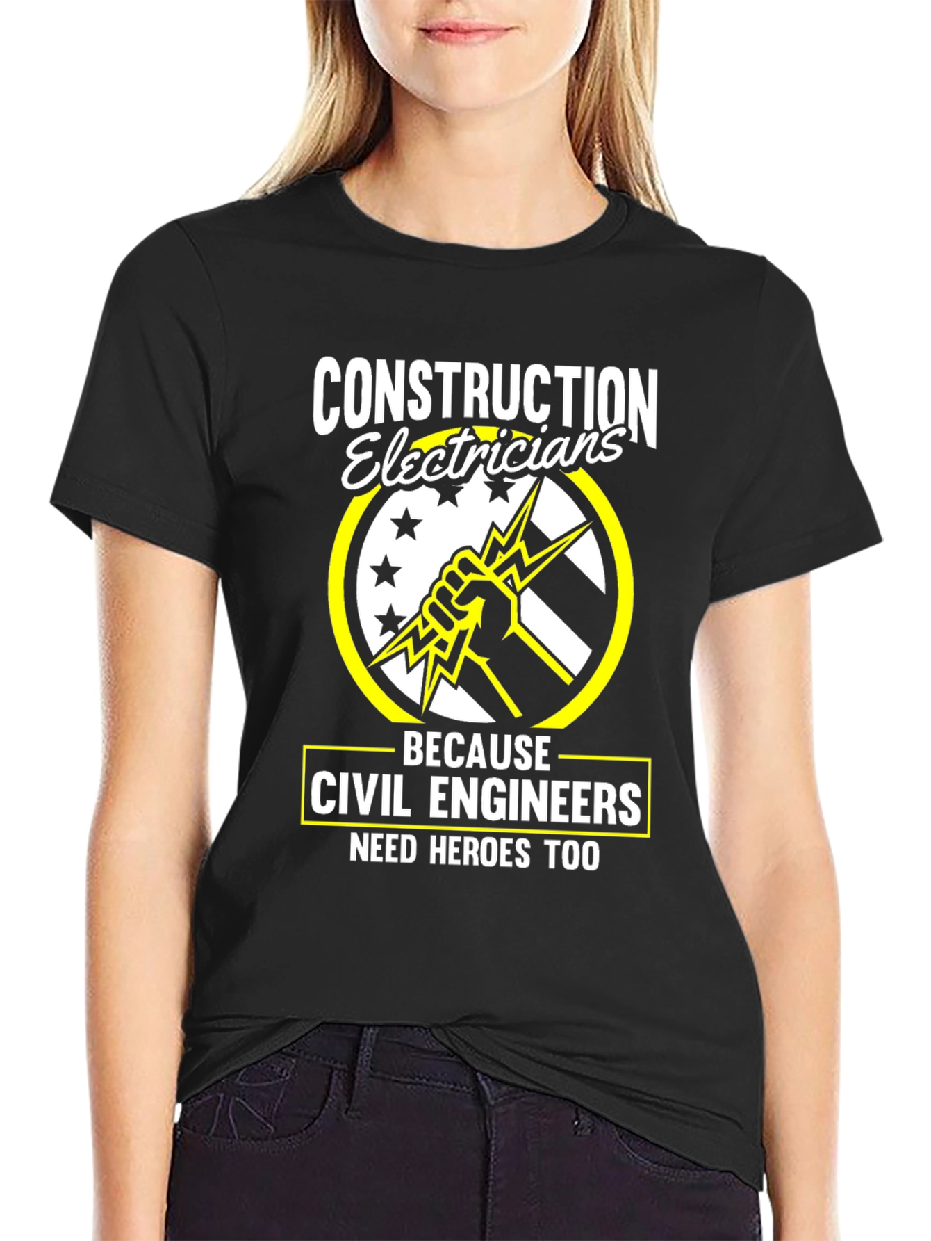 Construction Electricians Civil Engineers Hero Tee