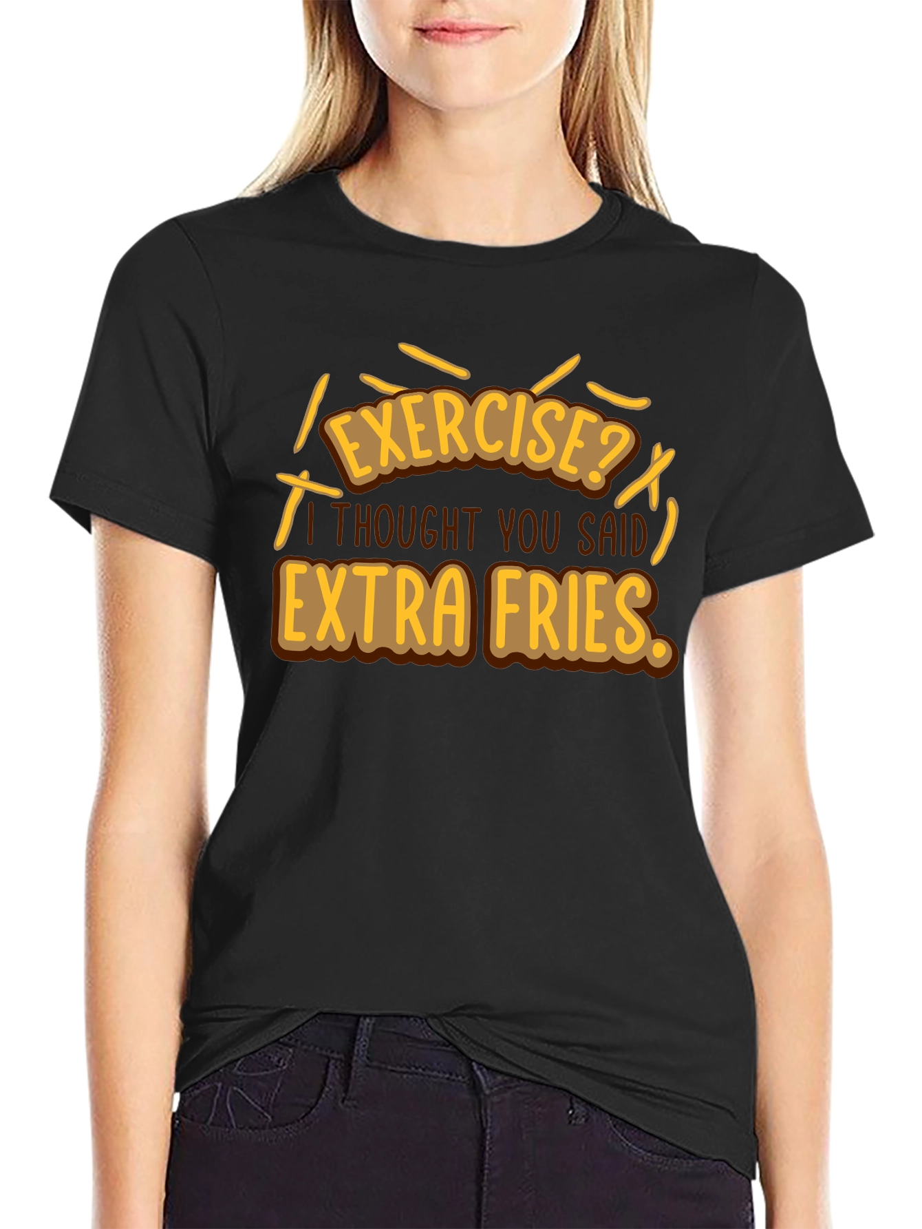 Extra Fries Graphic T-Shirt - Funny Foodie Tee
