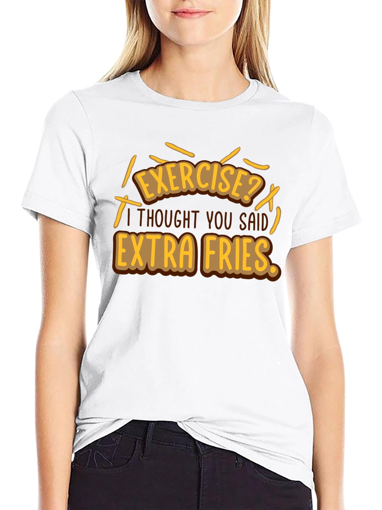 Extra Fries Graphic T-Shirt - Funny Foodie Tee