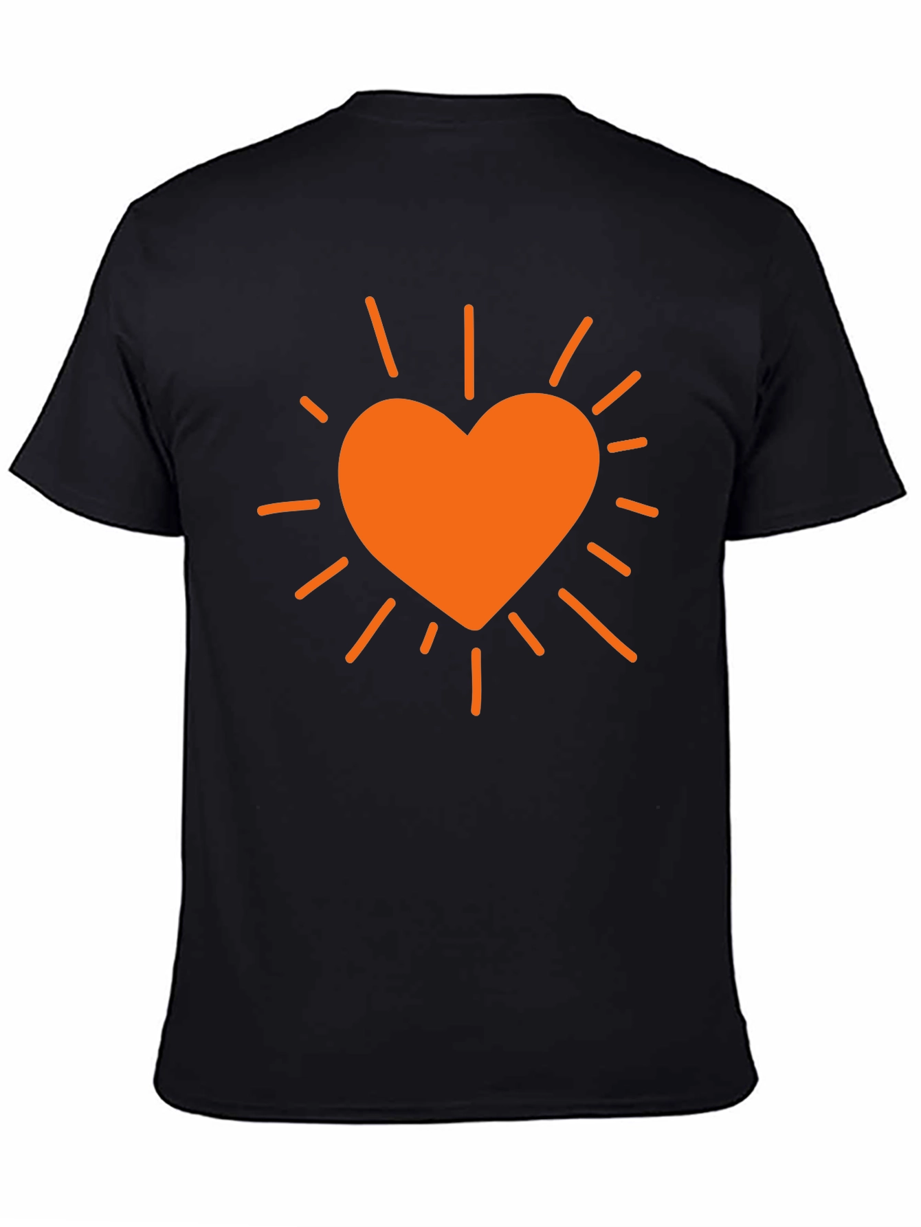 Heart Burst Graphic T-Shirt - Black
