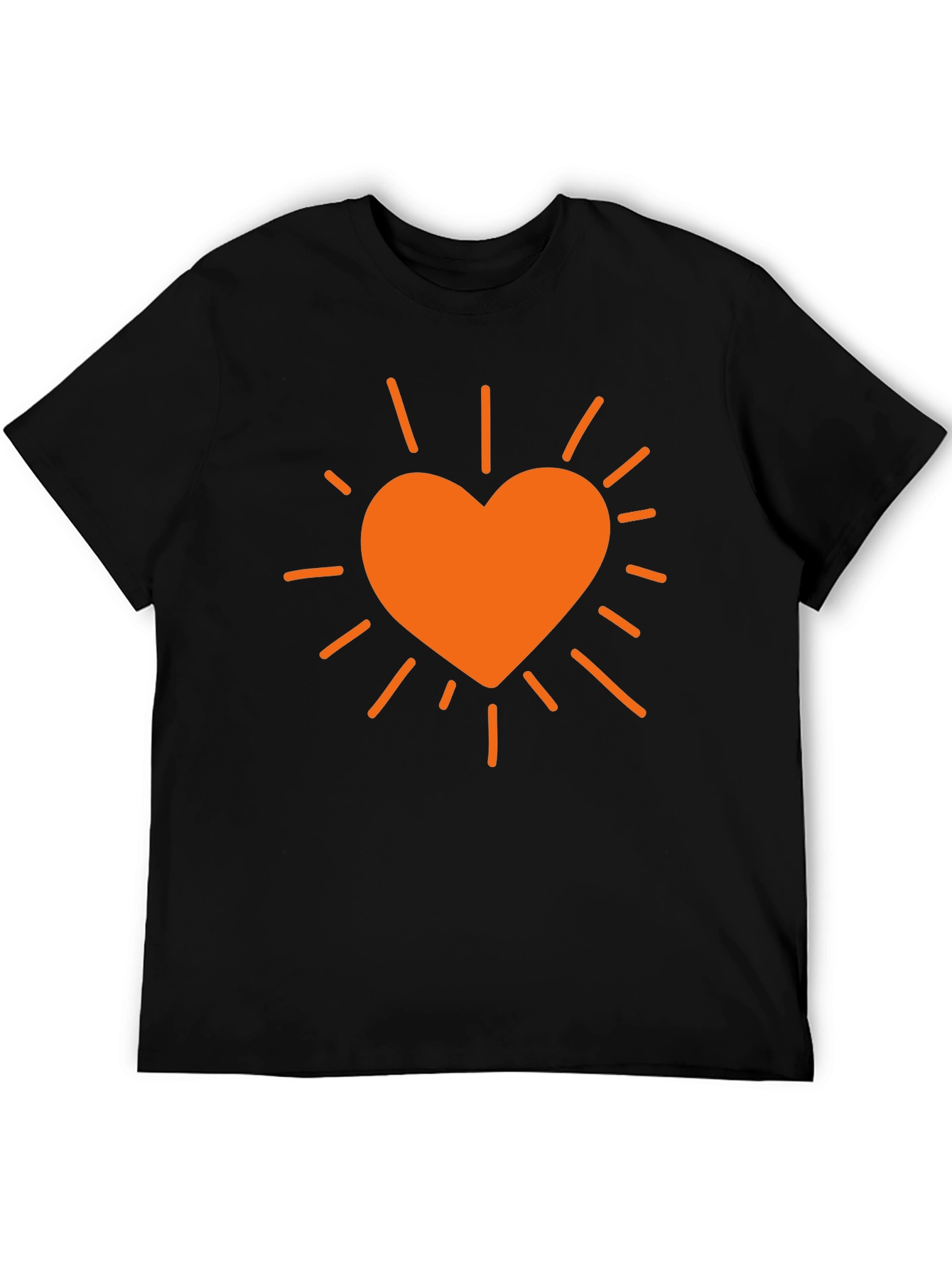Heart Burst Graphic T-Shirt - Black