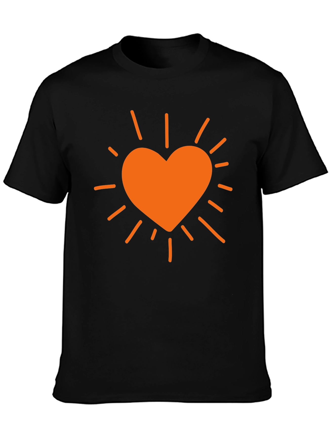 Heart Burst Graphic T-Shirt - Black