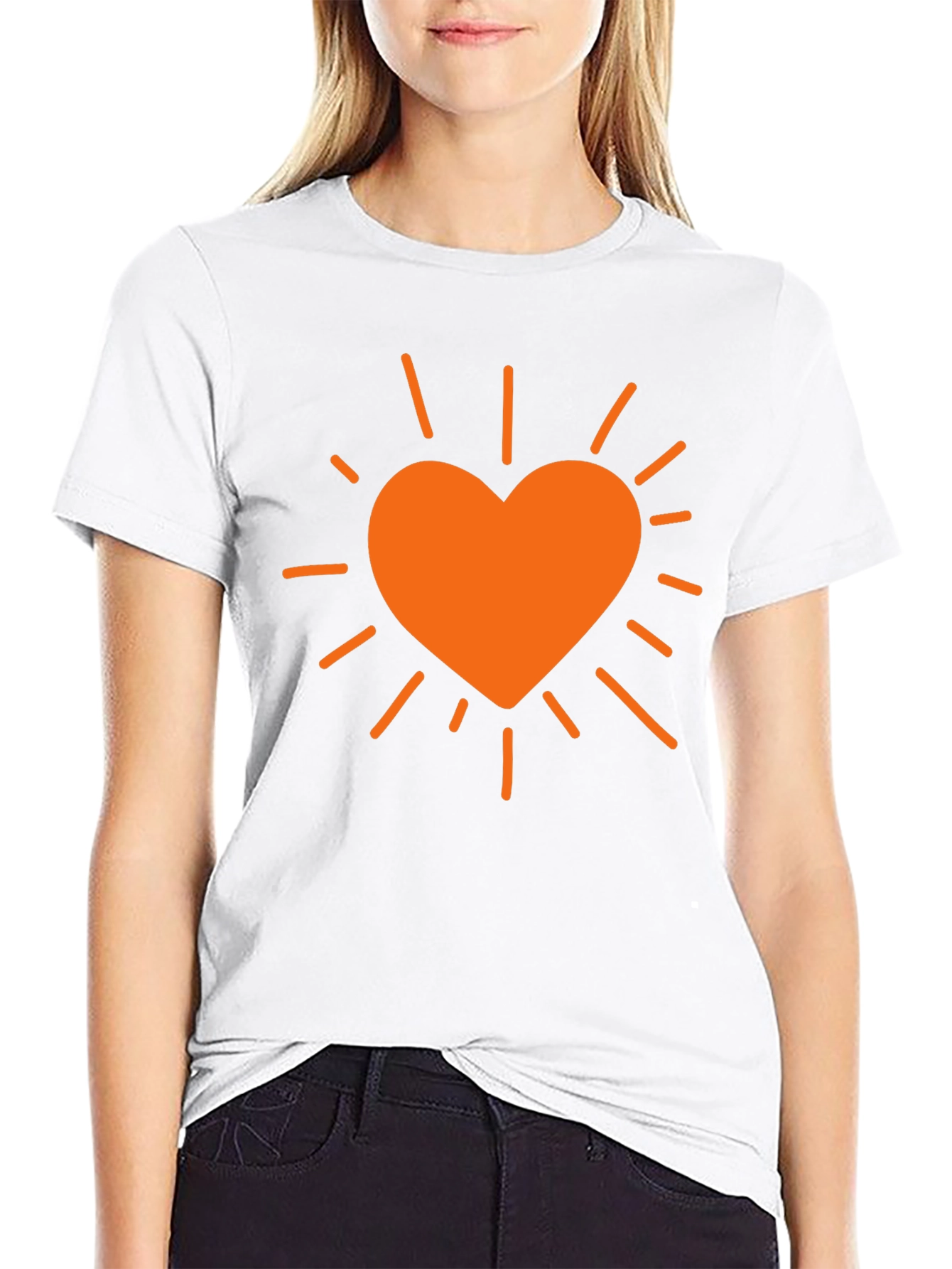 Heart Burst Graphic T-Shirt - Black