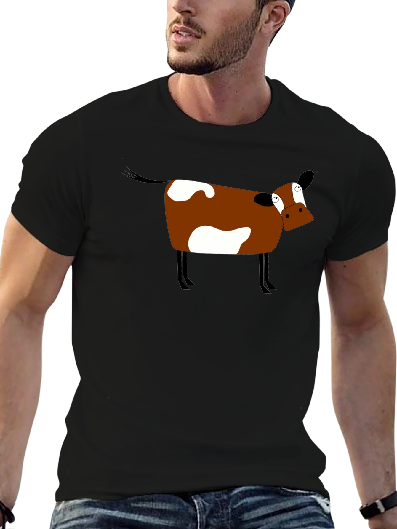 Cow Cartoon T-Shirt - Funny Graphic Tee