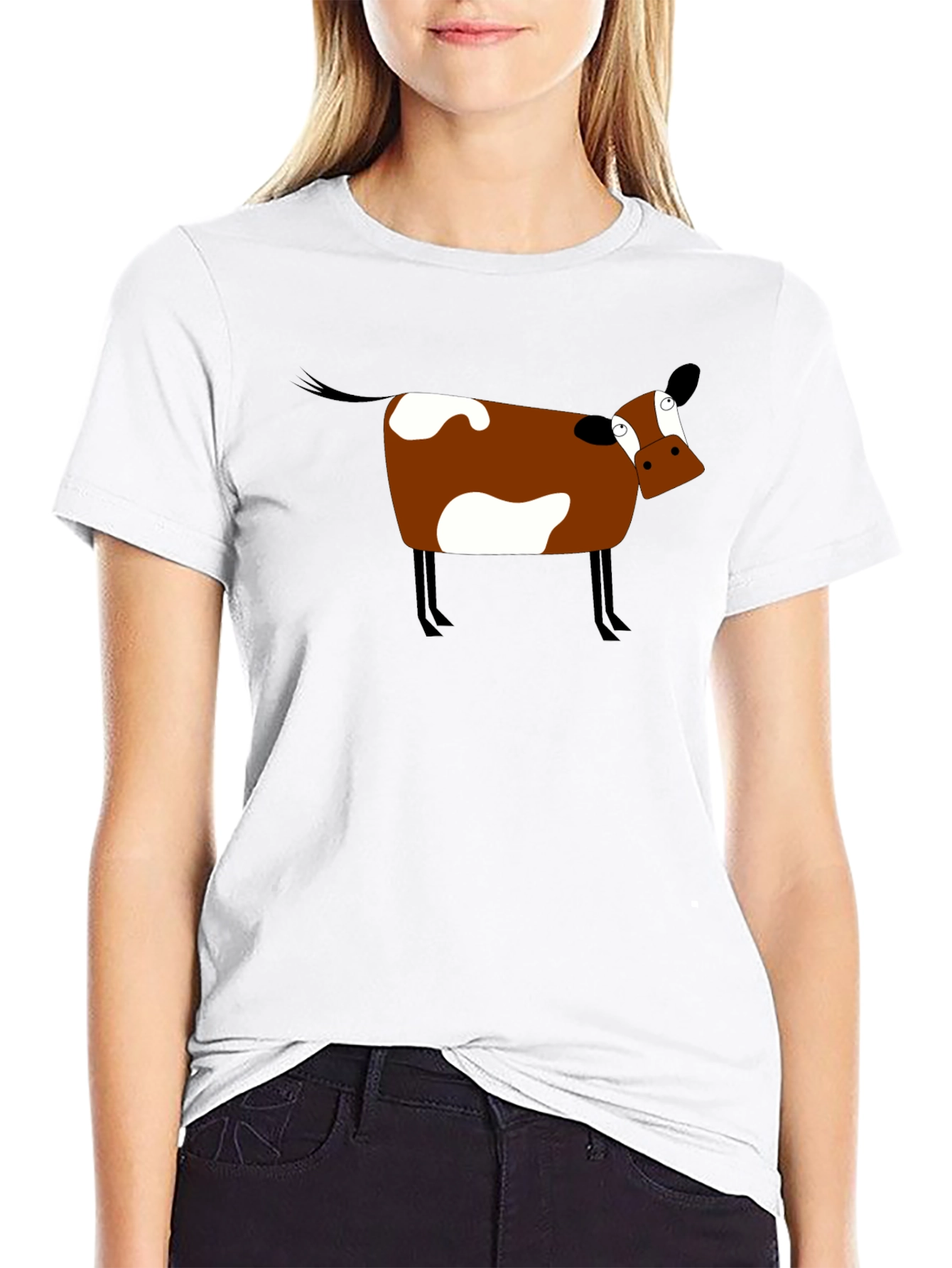 Cow Cartoon T-Shirt - Funny Graphic Tee