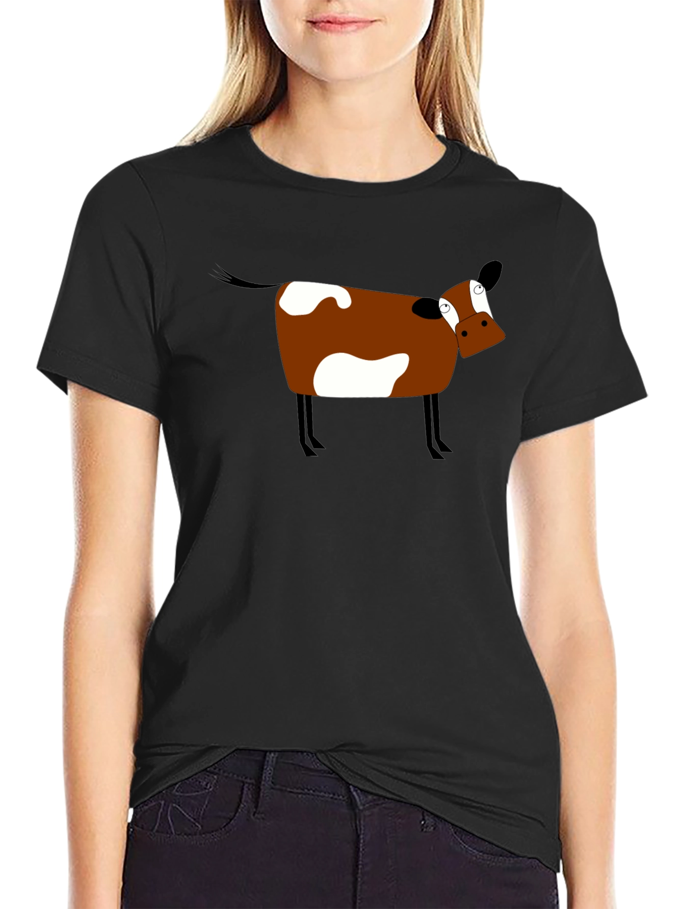 Cow Cartoon T-Shirt - Funny Graphic Tee