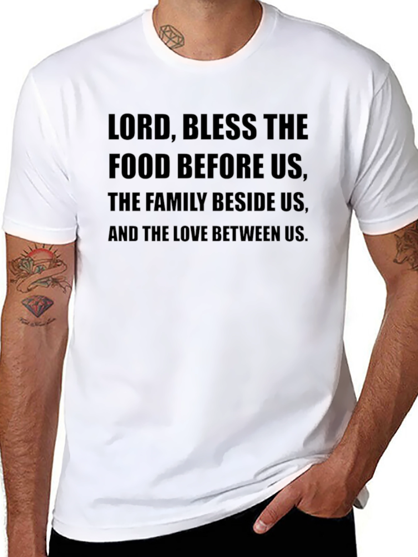 Faith Family Food Prayer T-Shirt