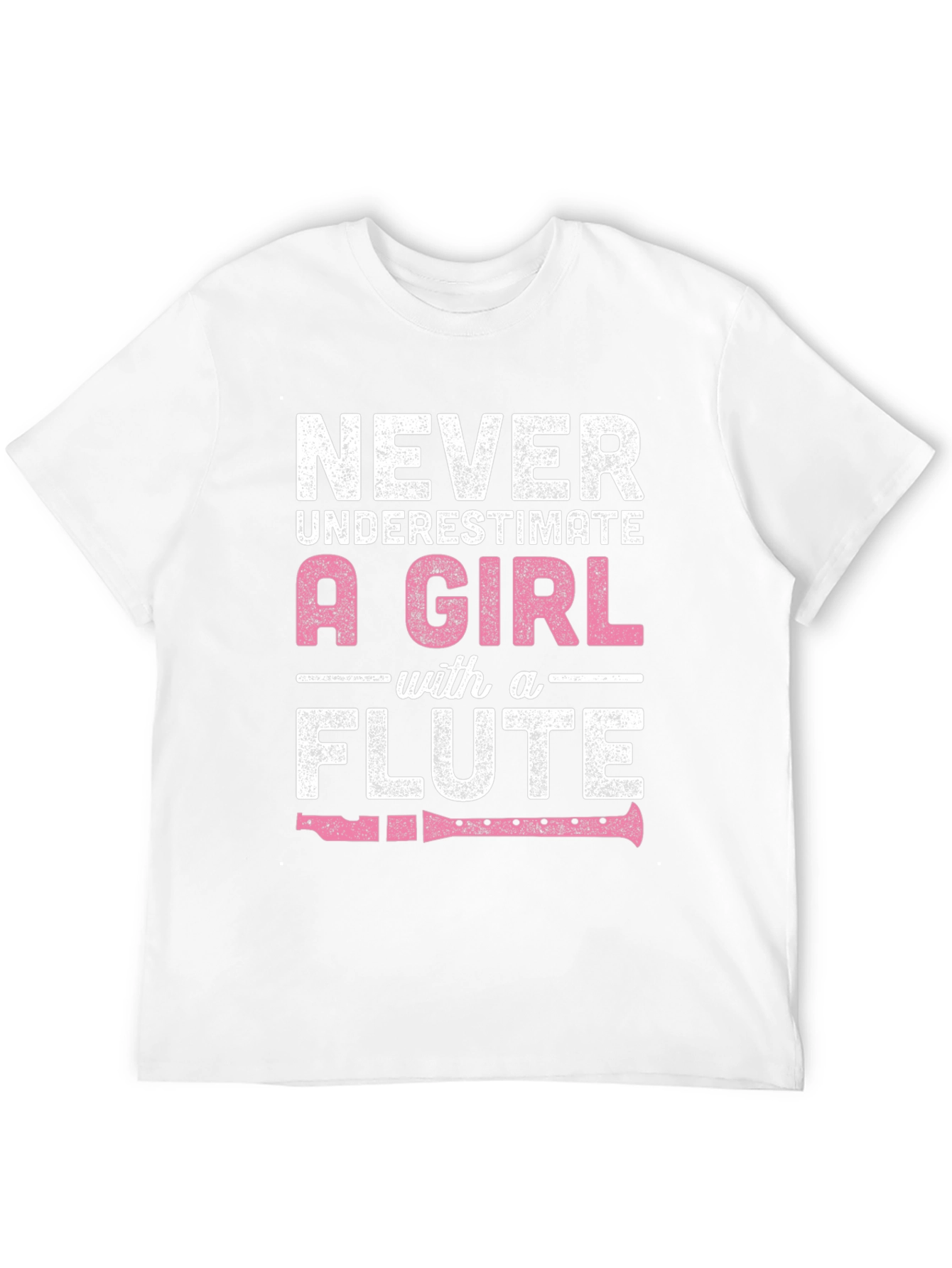Never Underestimate Girl with Flute T-Shirt