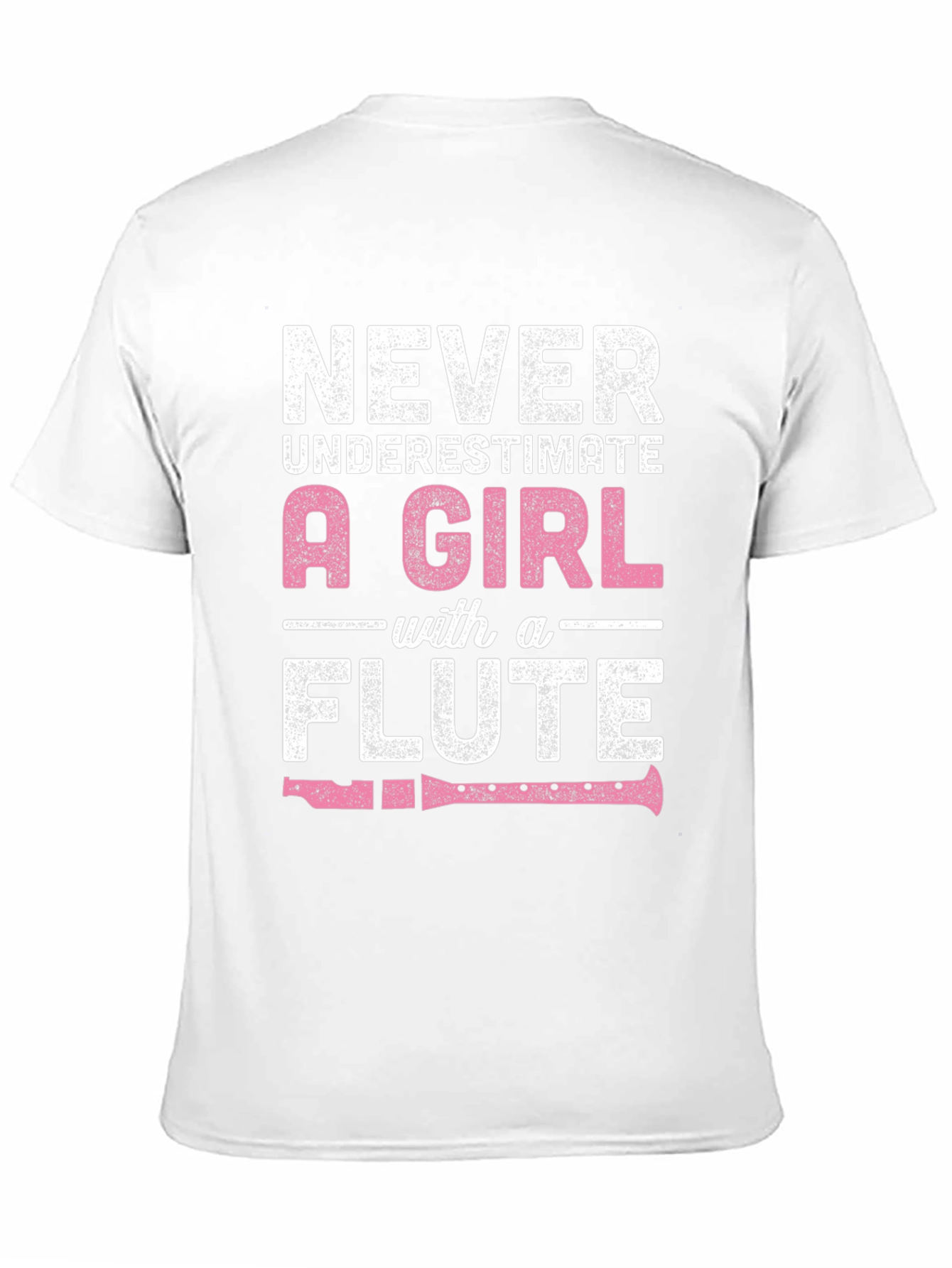 Never Underestimate Girl with Flute T-Shirt