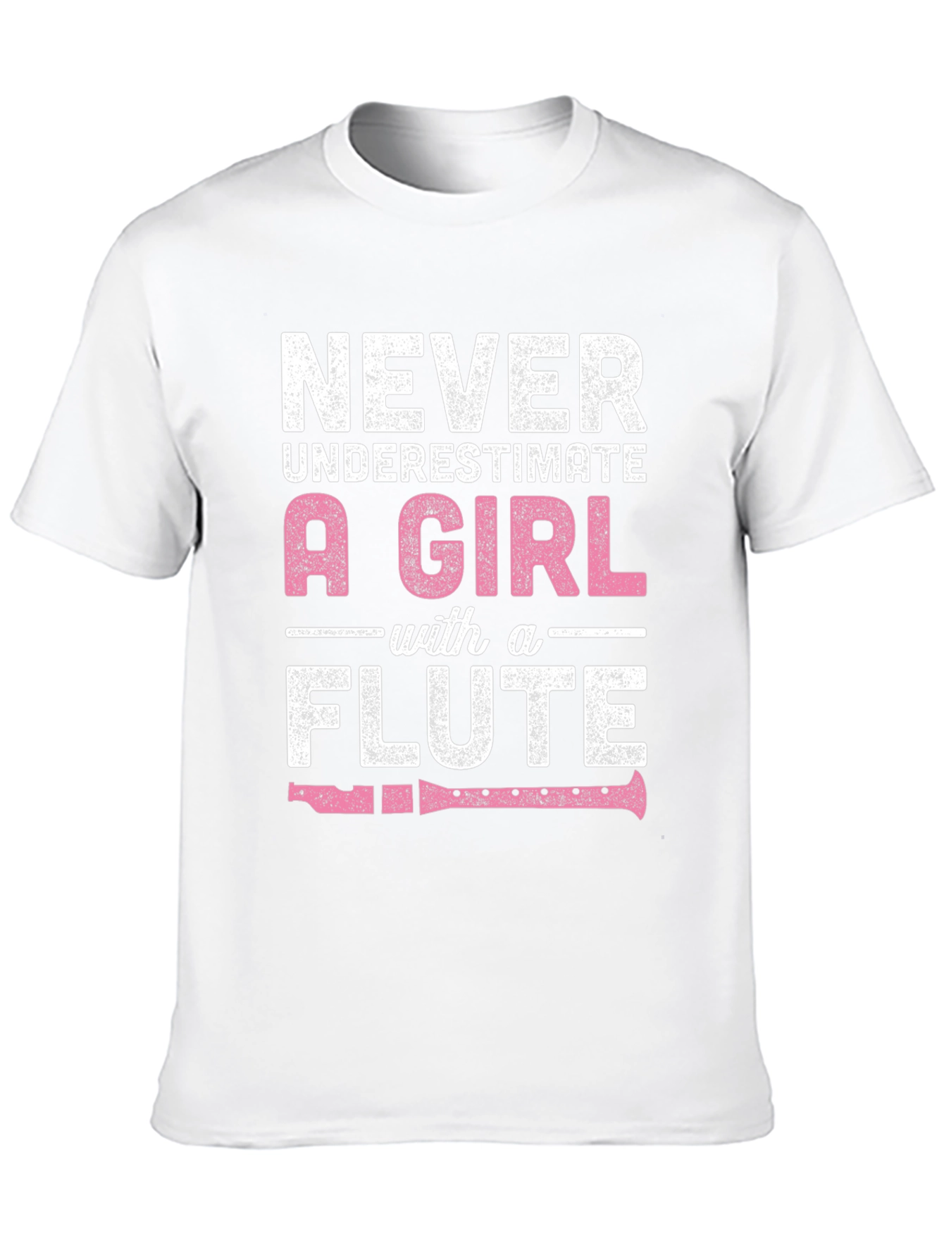 Never Underestimate Girl with Flute T-Shirt