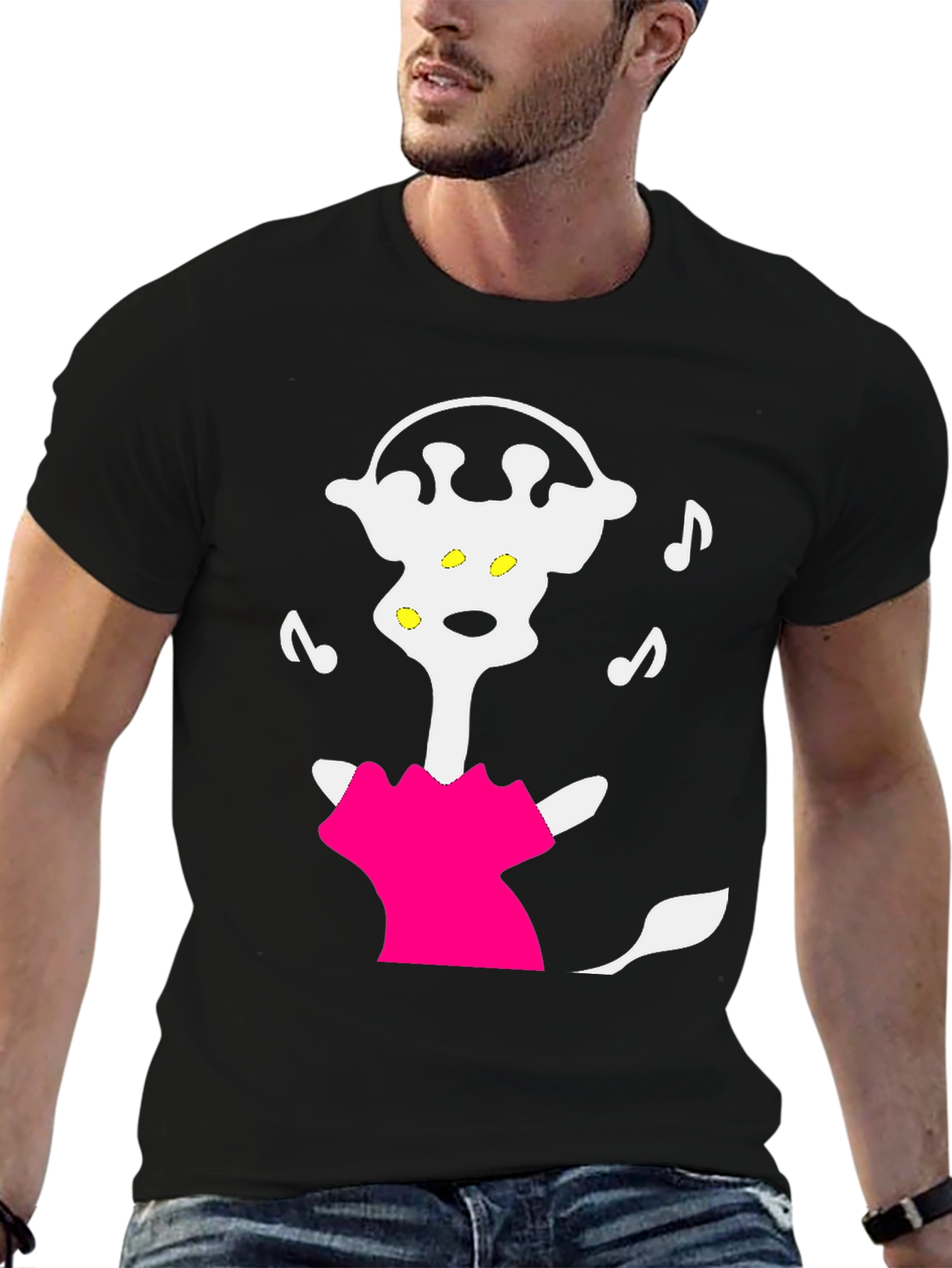 Cartoon Music Lover T-Shirt