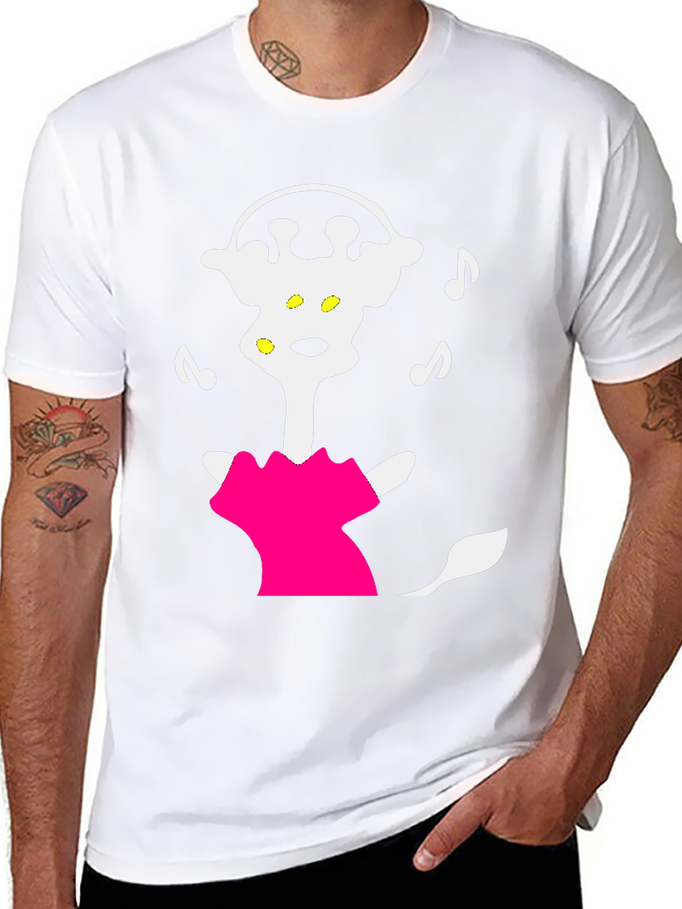 Cartoon Music Lover T-Shirt