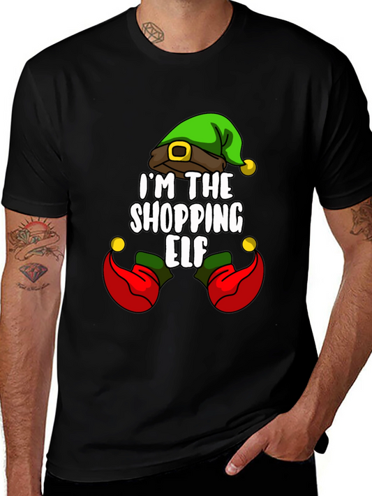 Shopping Elf Graphic Tee - Holiday Fun!