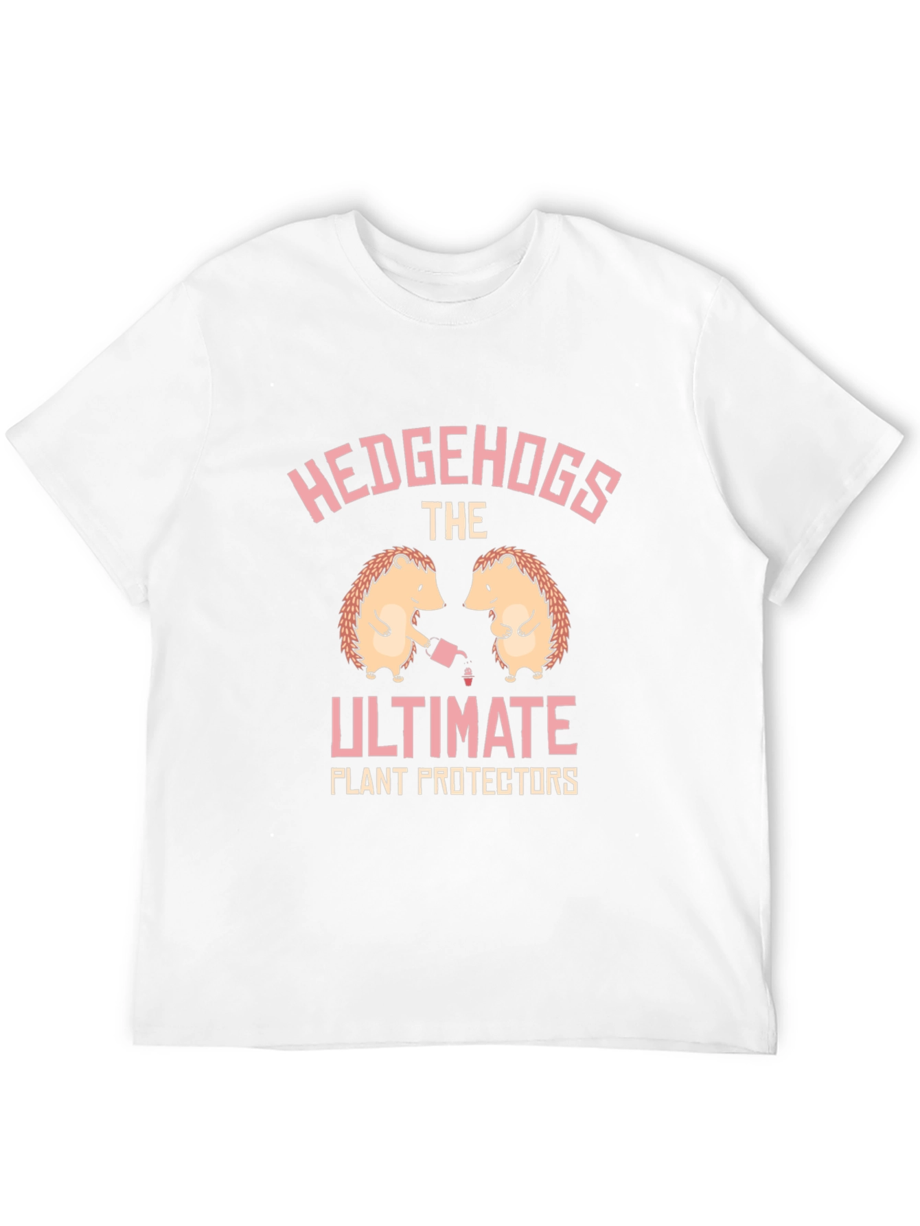 Hedgehogs Plant Protectors T-Shirt - Black Cotton Tee