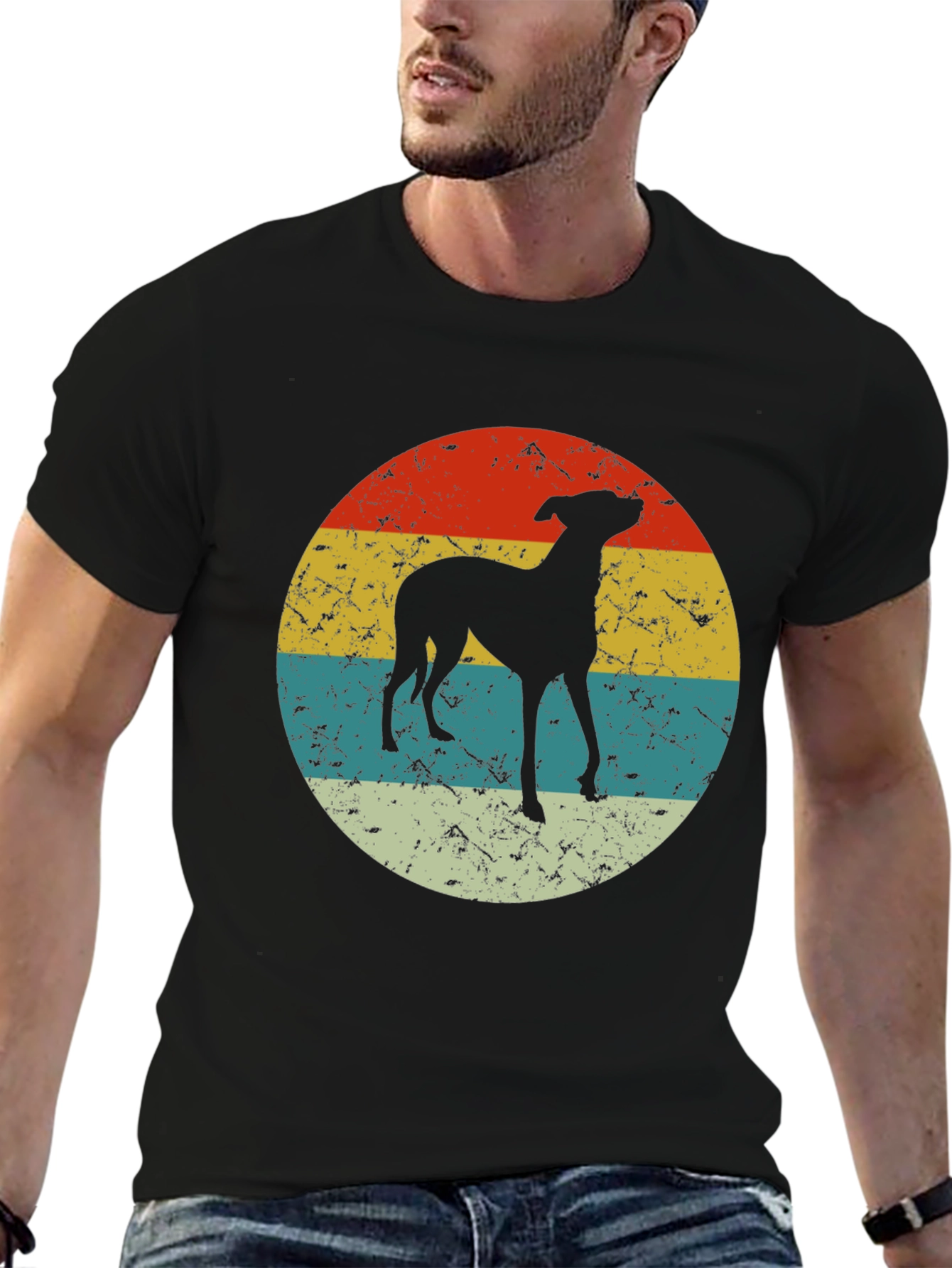 Retro Dog Silhouette Graphic Tee