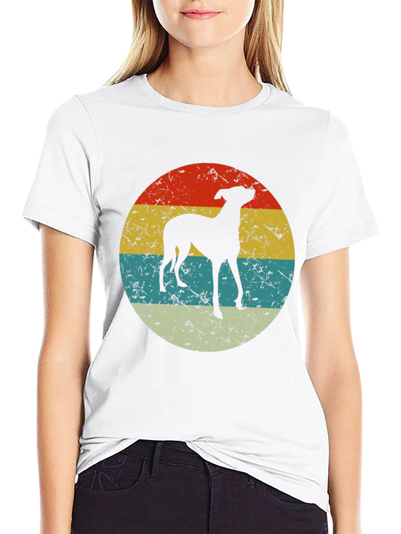 Retro Dog Silhouette Graphic Tee
