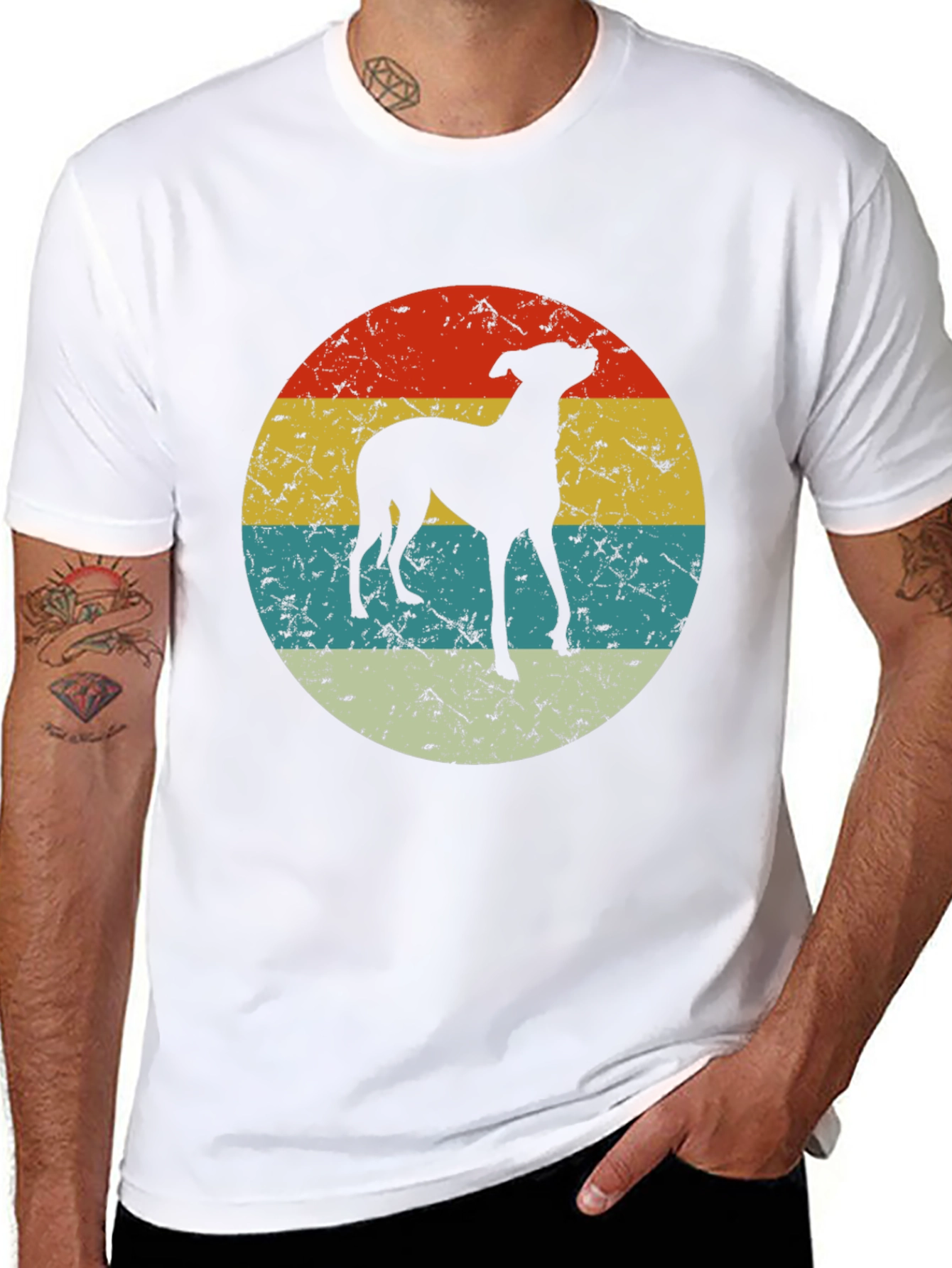 Retro Dog Silhouette Graphic Tee