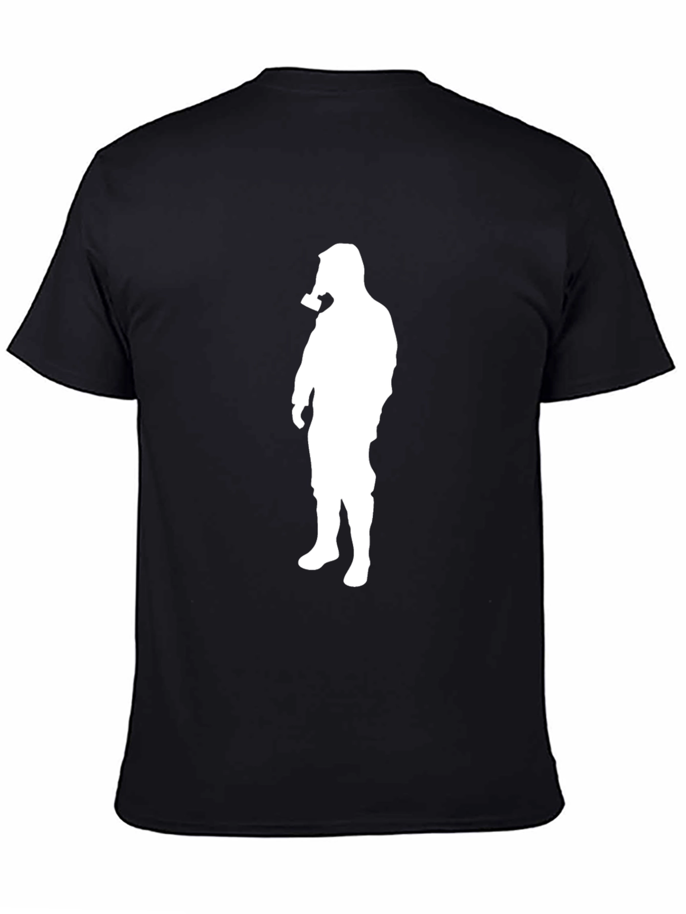 Gas Mask Silhouette Graphic Tee - Black