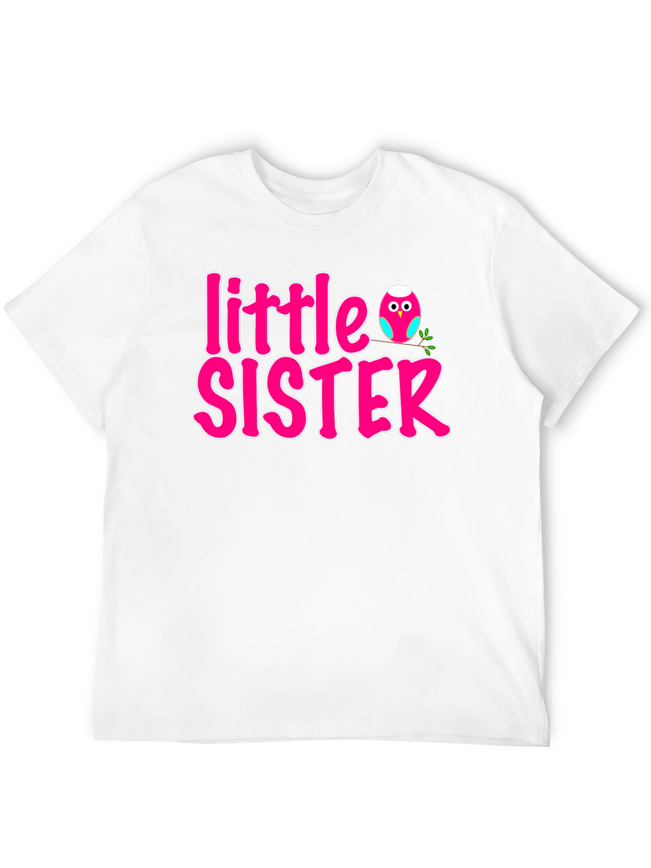 Little Sister Pink Owl T-Shirt