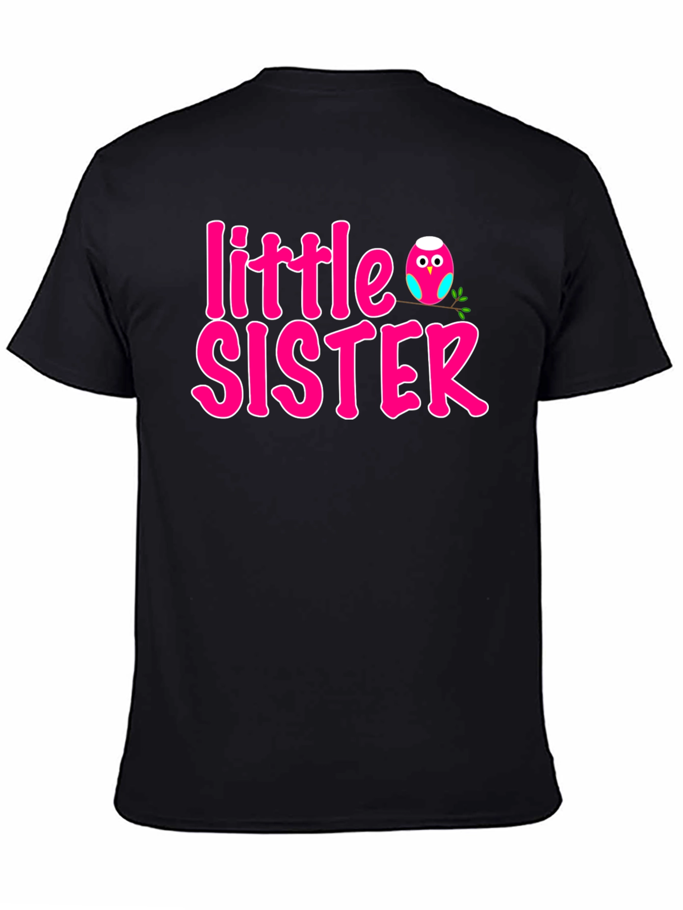 Little Sister Pink Owl T-Shirt