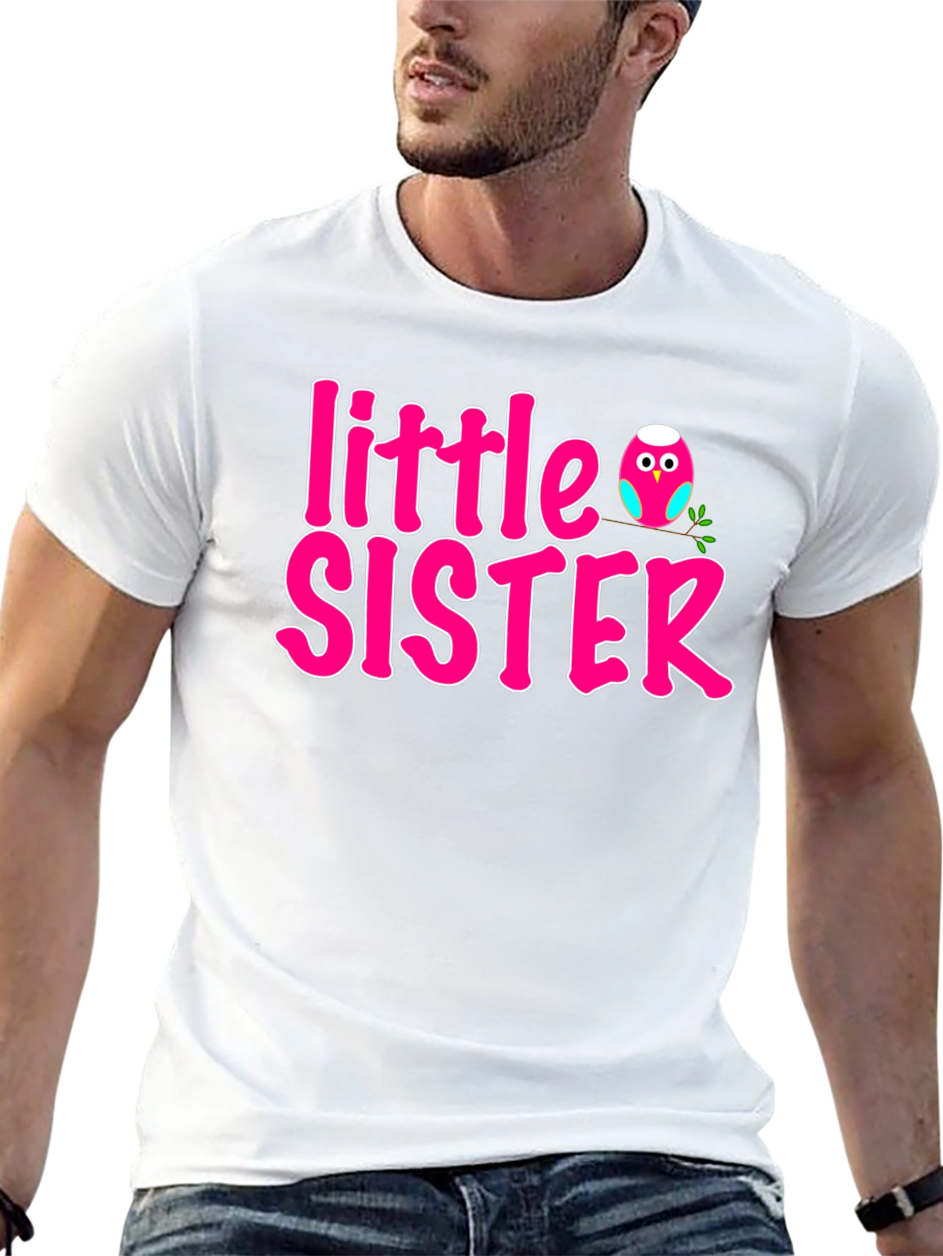 Little Sister Pink Owl T-Shirt