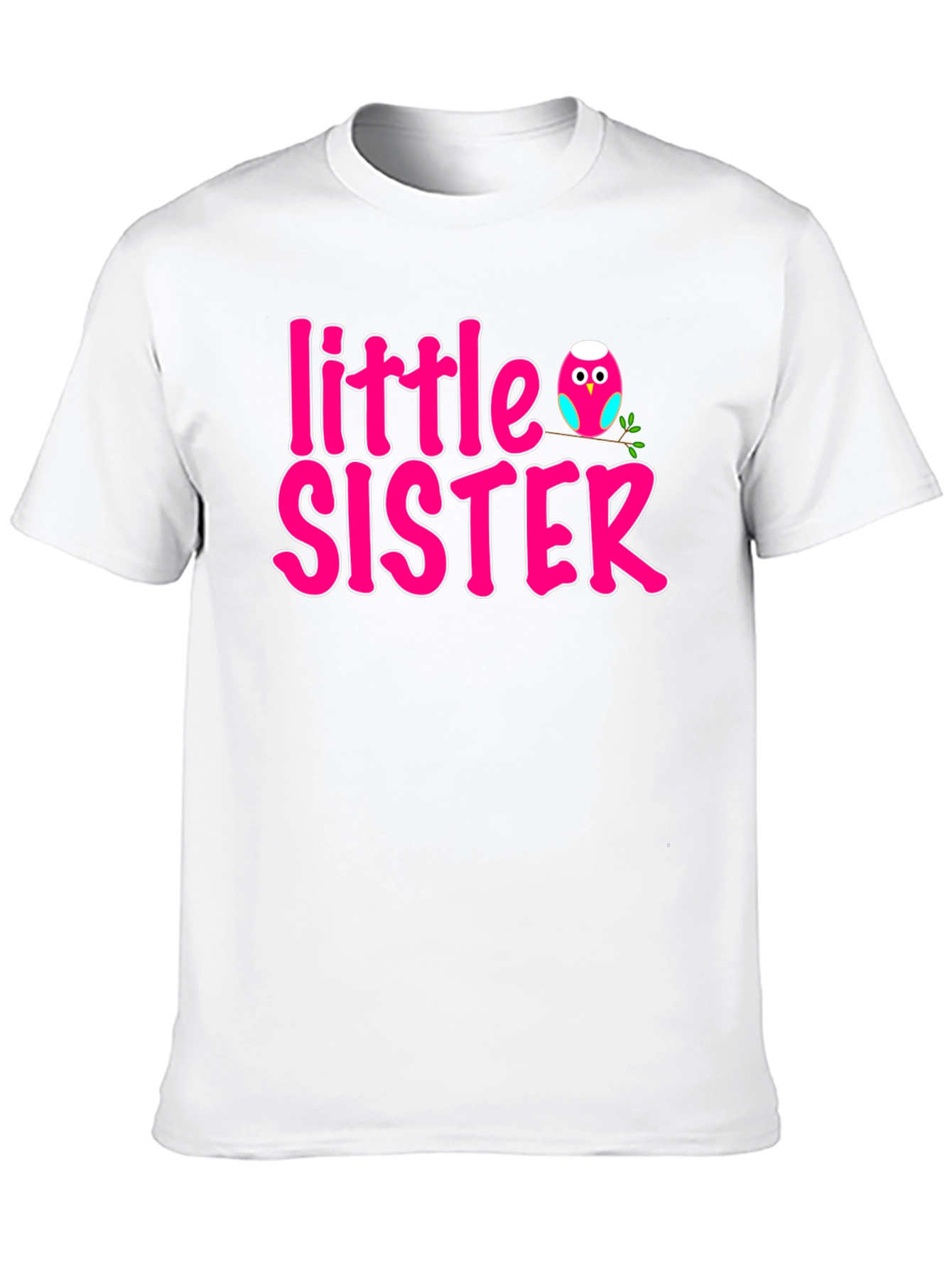 Little Sister Pink Owl T-Shirt