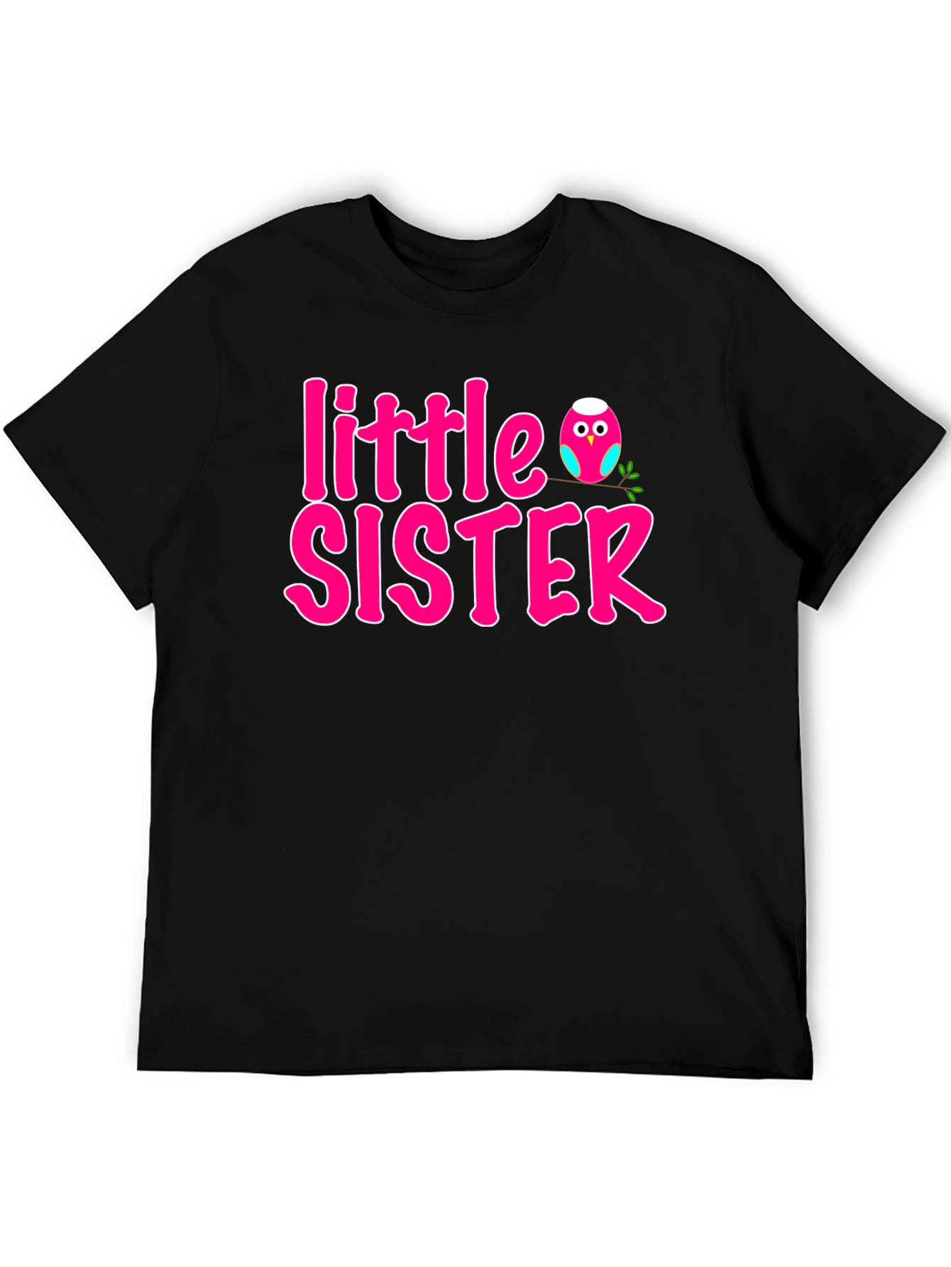 Little Sister Pink Owl T-Shirt