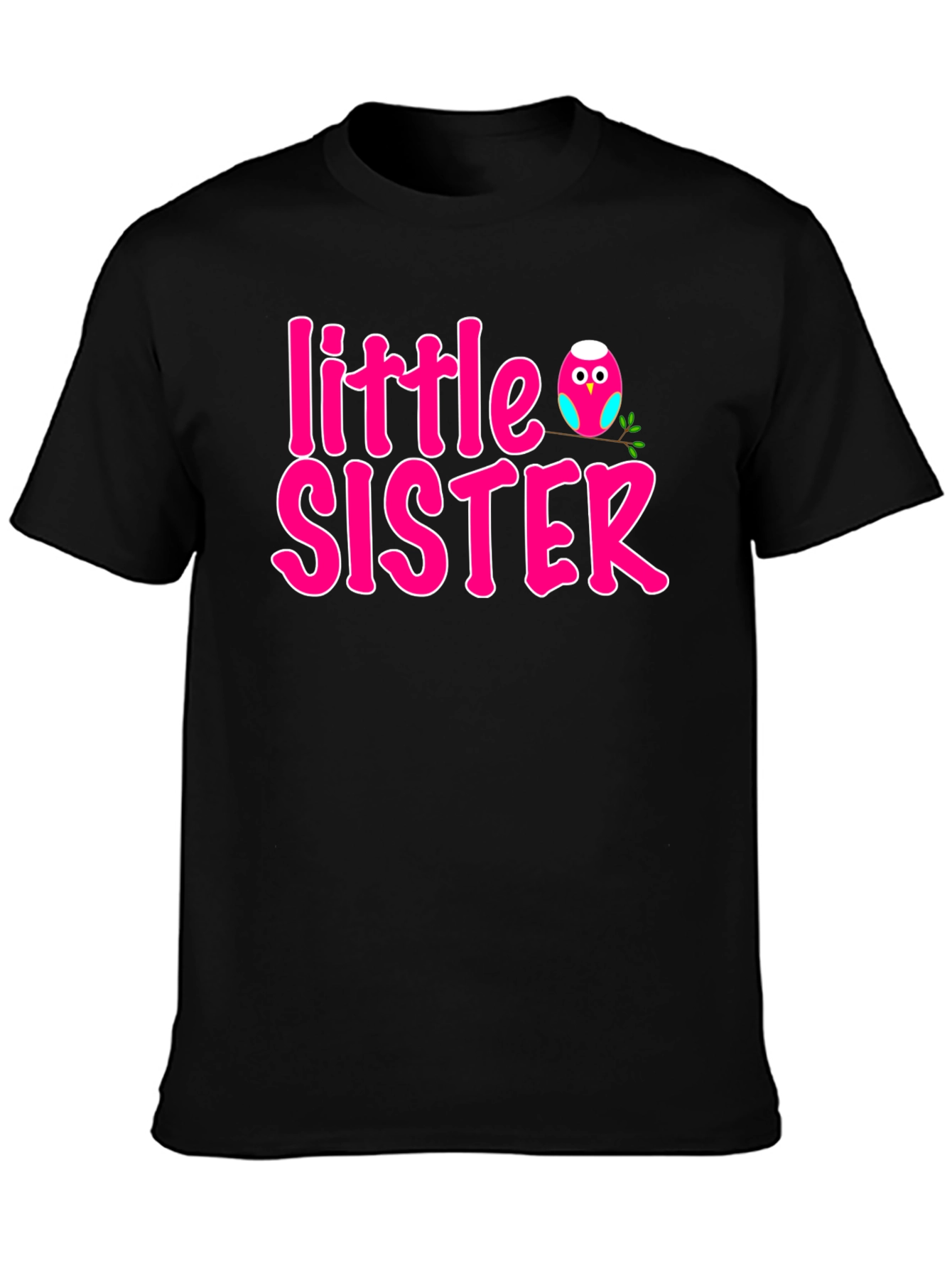 Little Sister Pink Owl T-Shirt