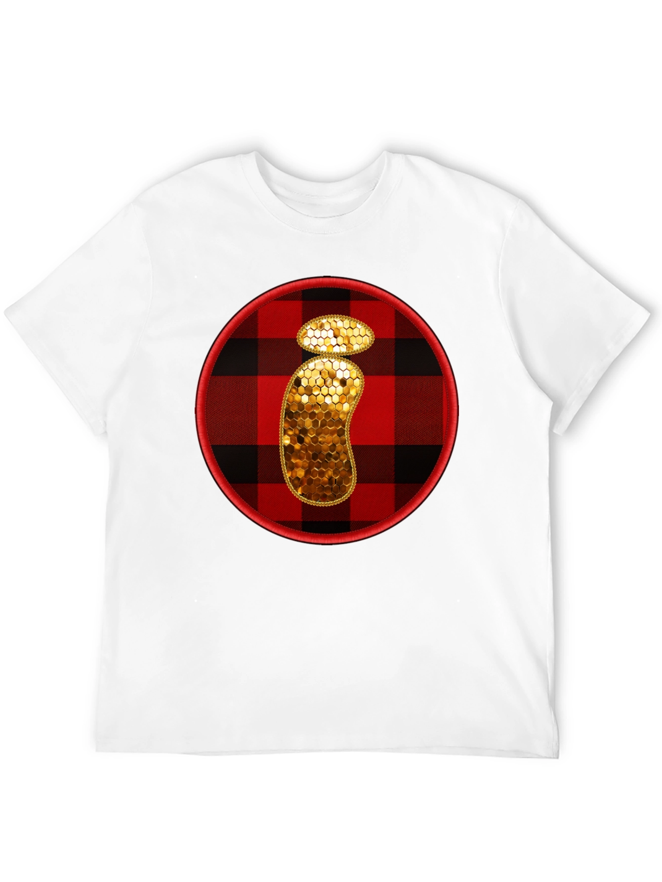 Plaid Letter i Graphic Tee
