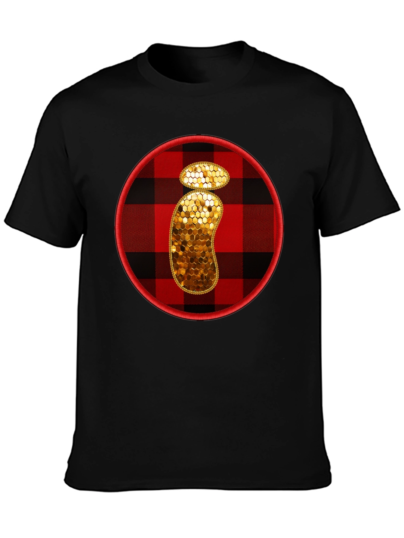 Plaid Letter i Graphic Tee