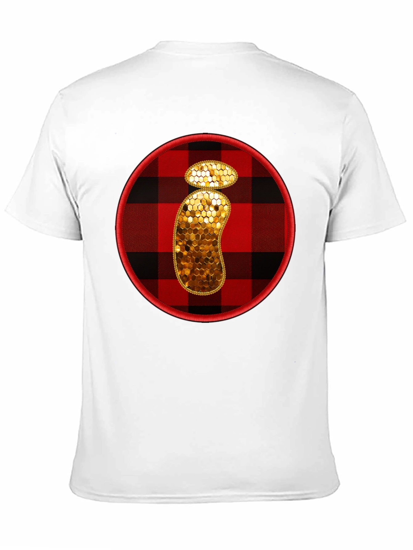 Plaid Letter i Graphic Tee