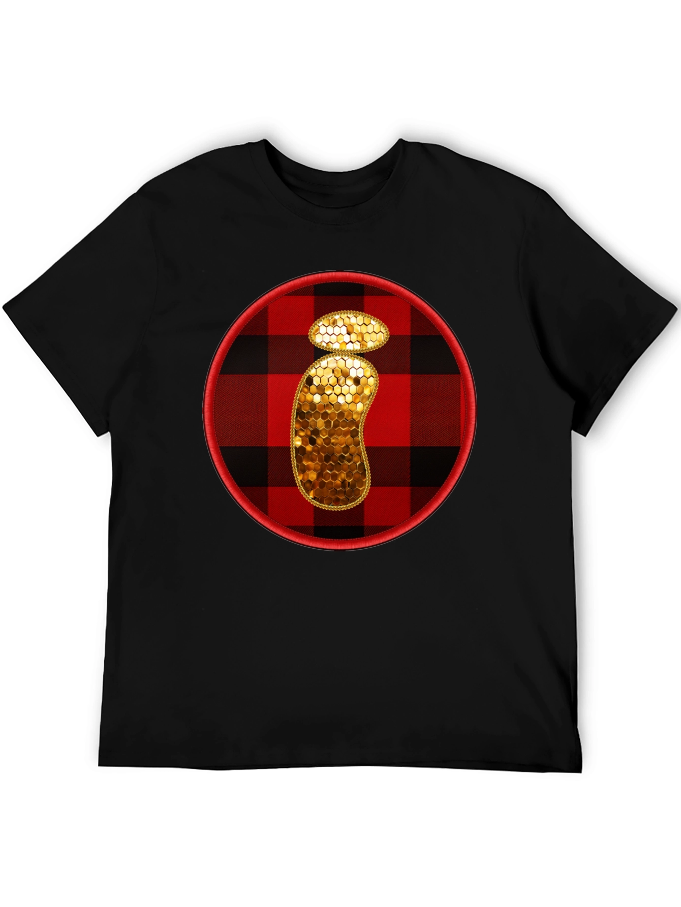 Plaid Letter i Graphic Tee