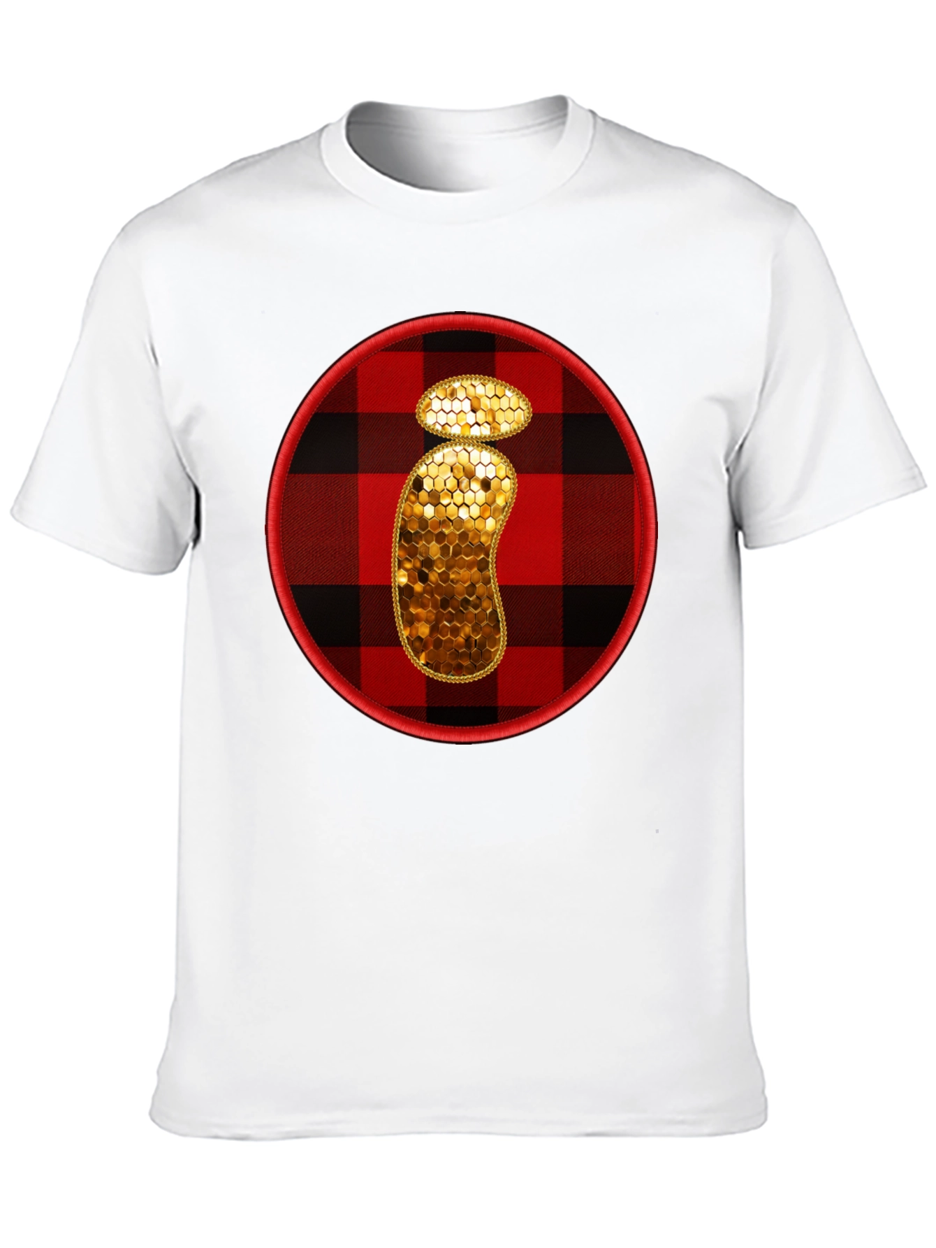 Plaid Letter i Graphic Tee