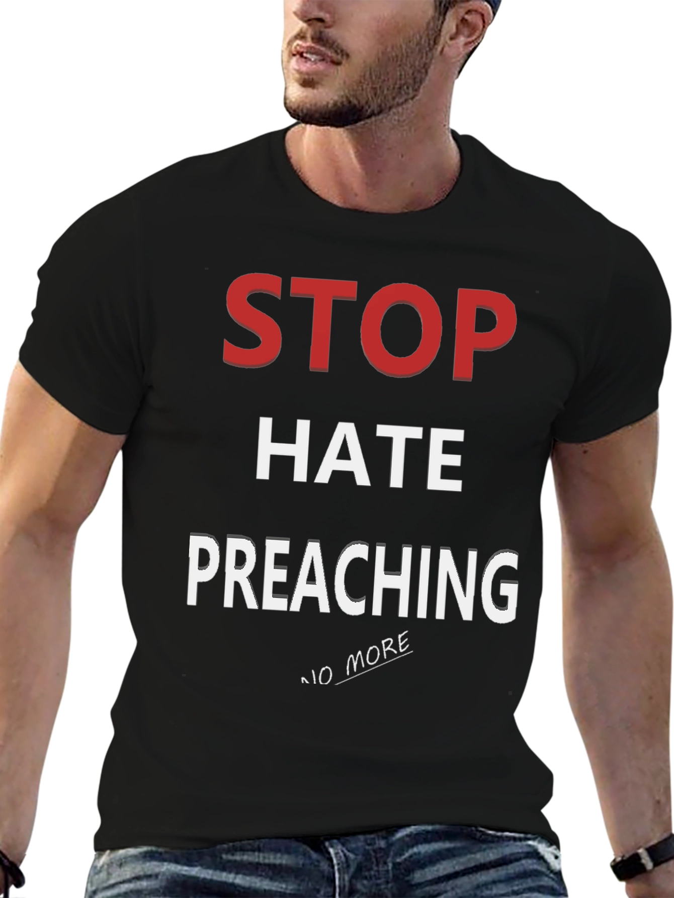 Stop Hate Preaching Graphic T-Shirt