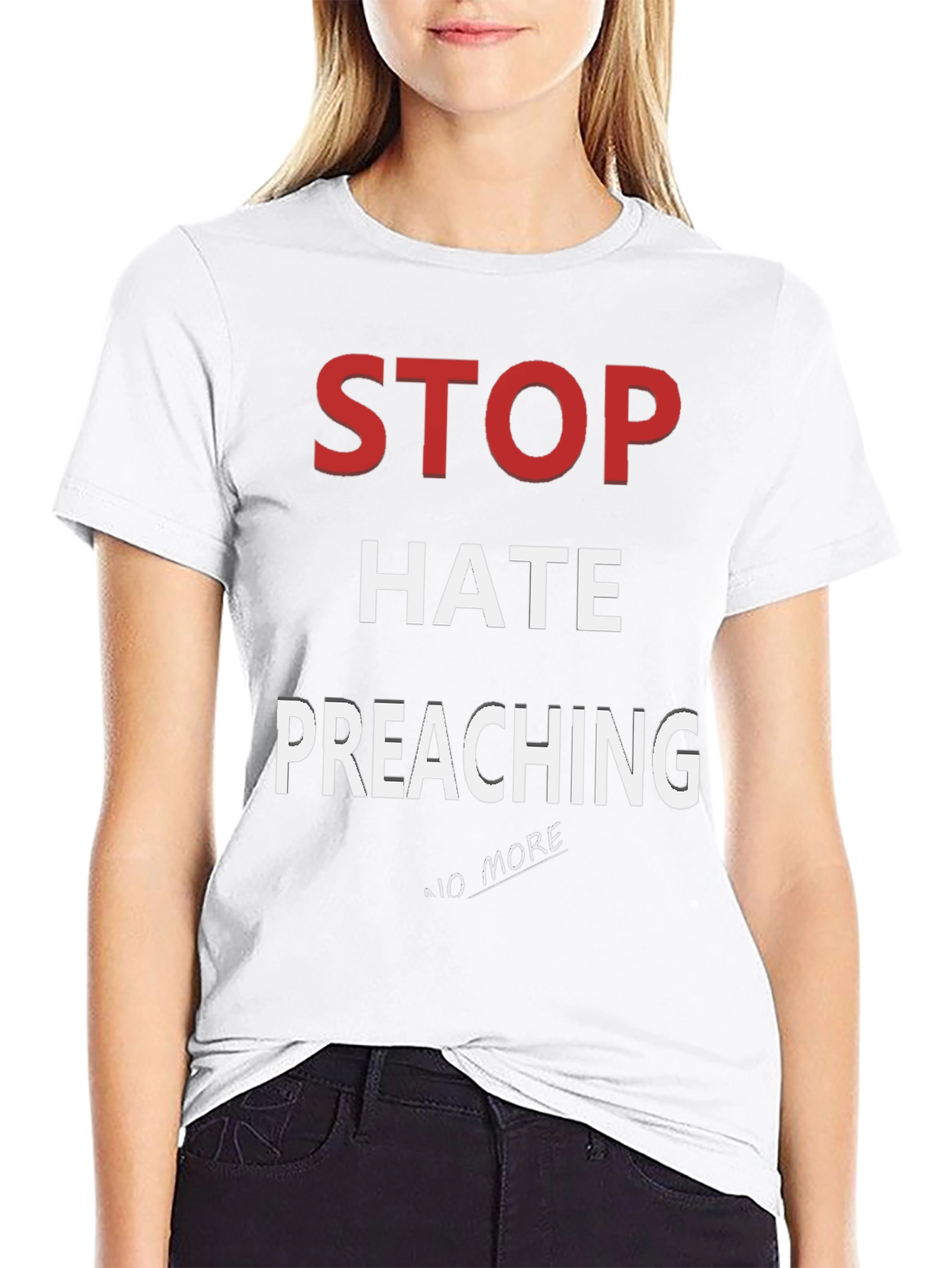 Stop Hate Preaching Graphic T-Shirt