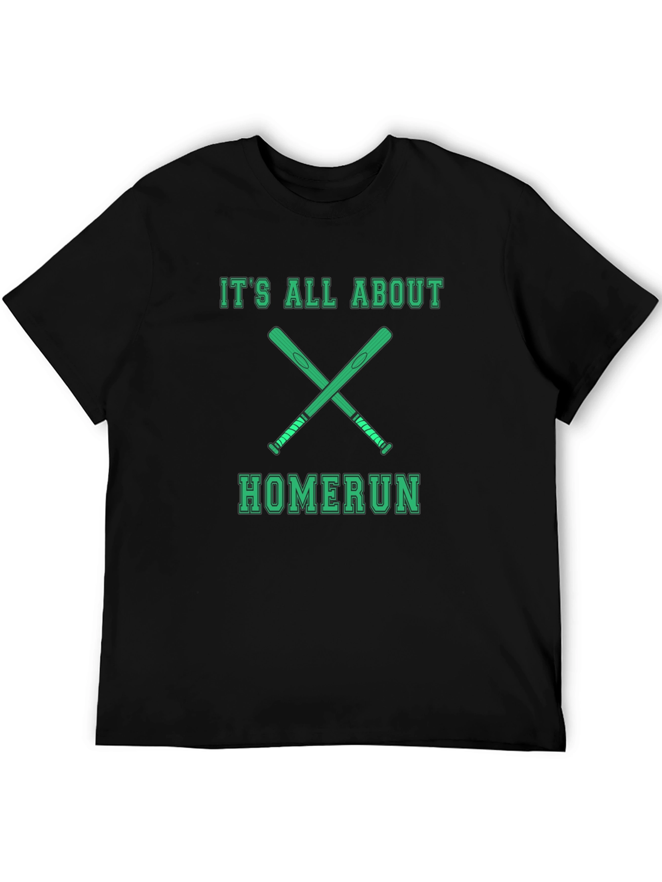 Homerun Baseball Graphic Tee - Mens Black Shirt