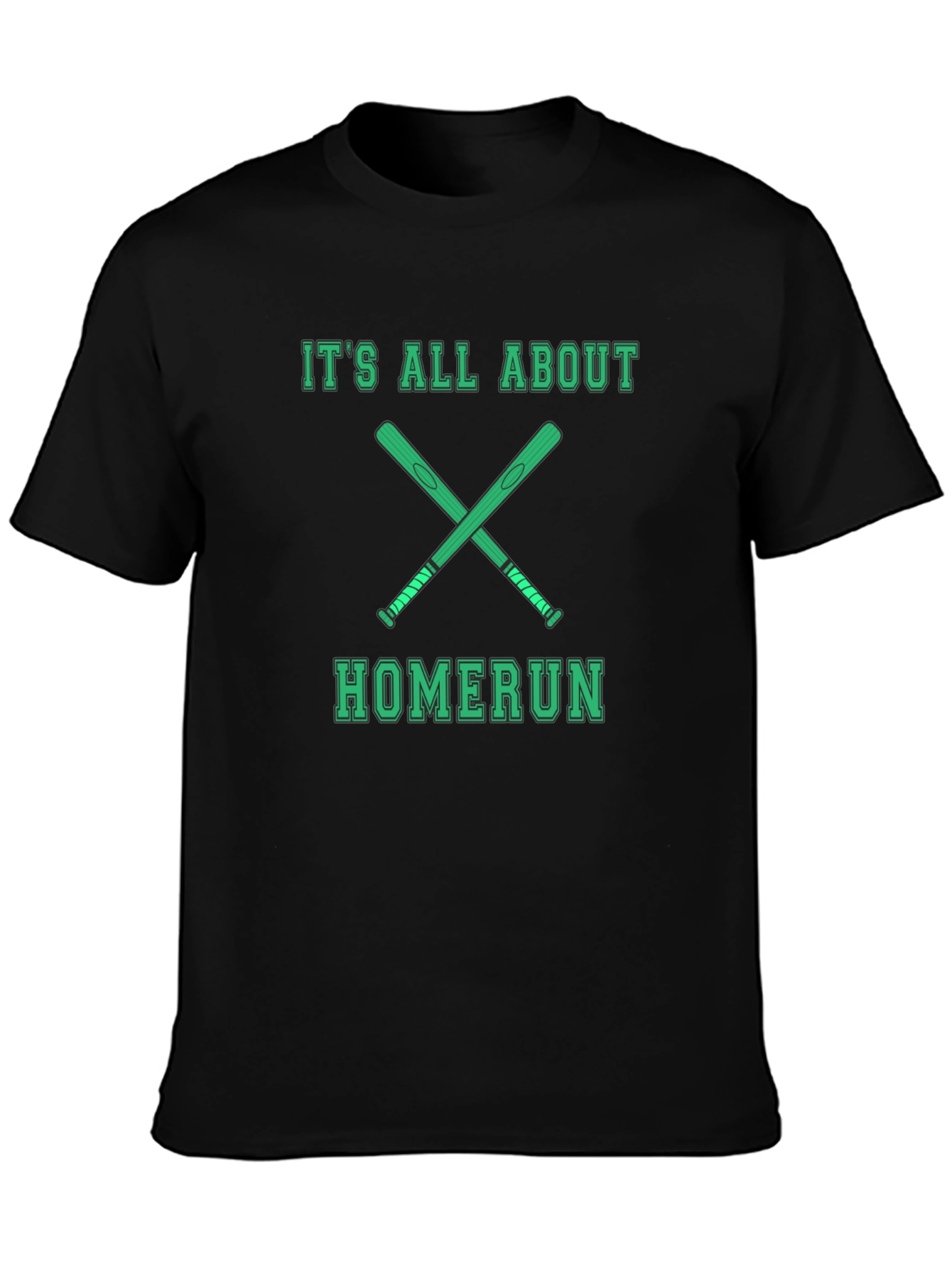 Homerun Baseball Graphic Tee - Mens Black Shirt