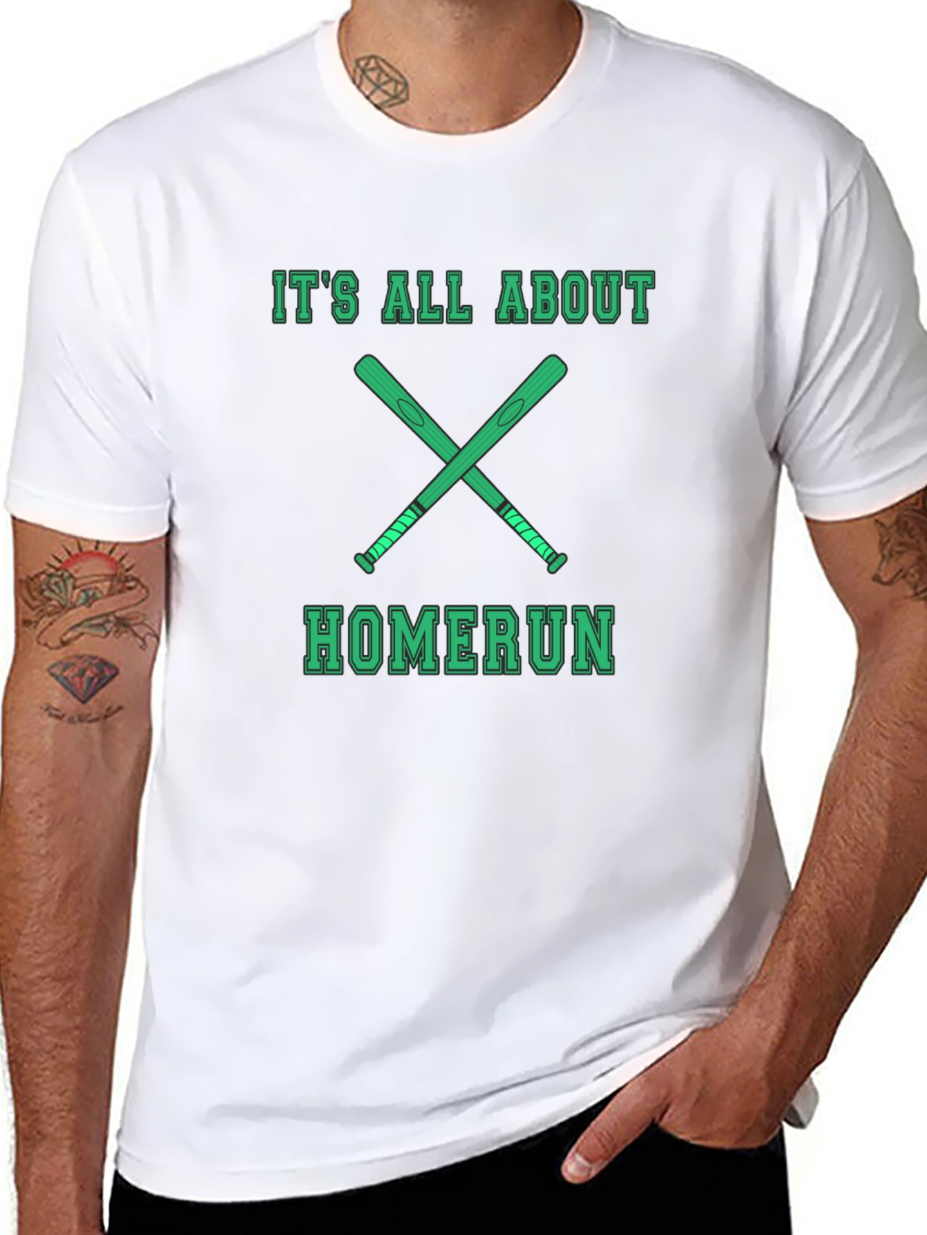 Homerun Baseball Graphic Tee - Mens Black Shirt