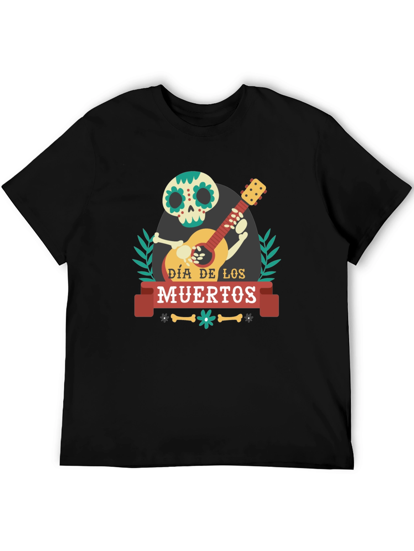 Dia de los Muertos Skeleton Guitar T-Shirt